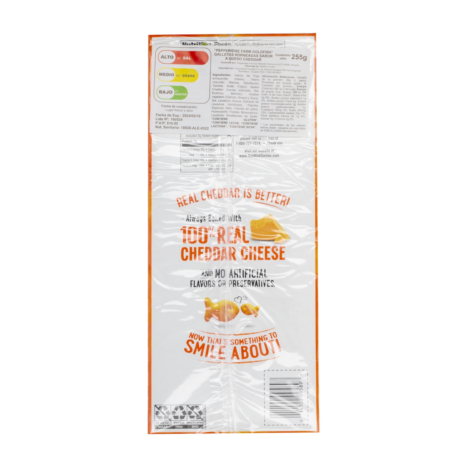 Galletas De Sal Con Queso Multipack GOLD FISH 9 X 28 g