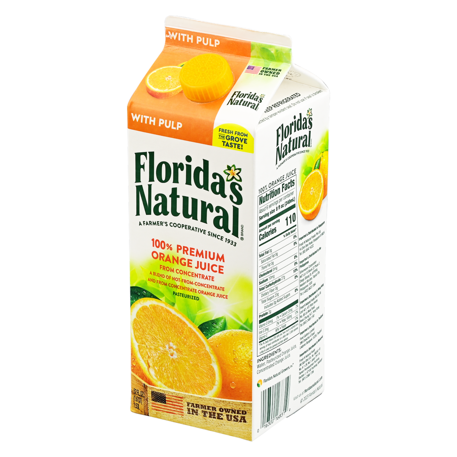 Jugo De Naranja Pasteurizados Con Pulpa FLORIDA’S NATURAL 1530 Ml