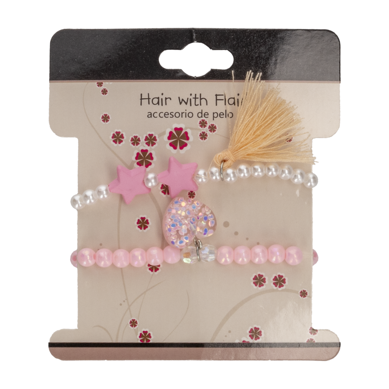 Pulseras De Niñas Con Corazón HAIR WITH FLAIR X2 Uds