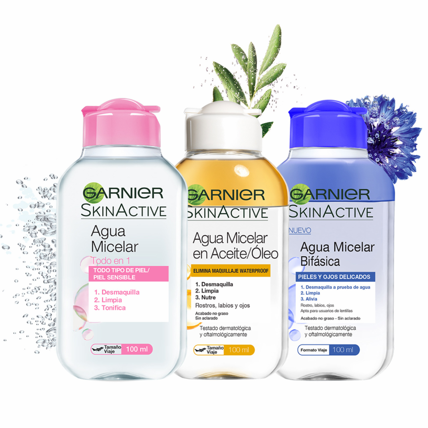Agua Micelar Todo En 1 Piel Sensible GARNIER SKIN ACTIVE 100 Ml