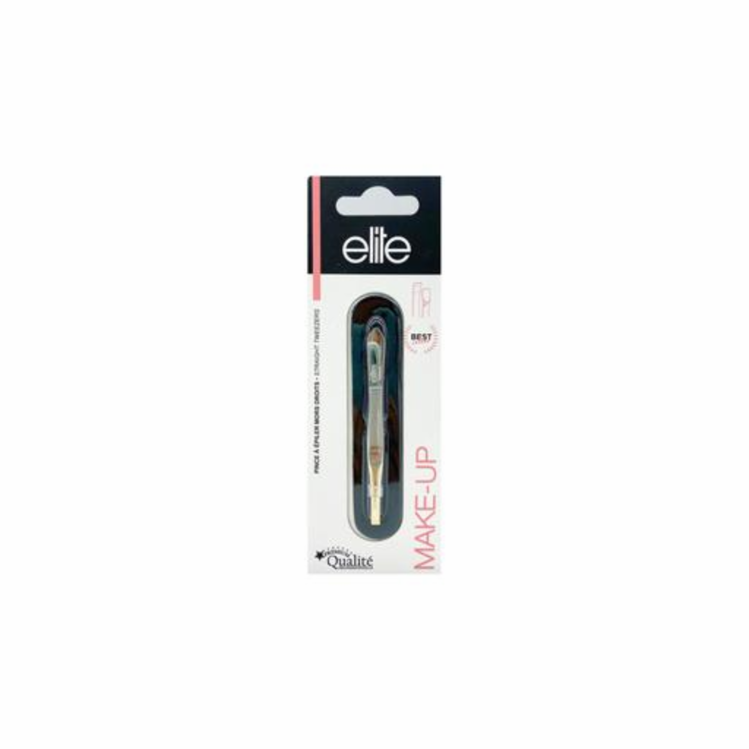 Pinza Depiladora De Cejas Con Punta De Oro ELITE Y Acero Inoxidable