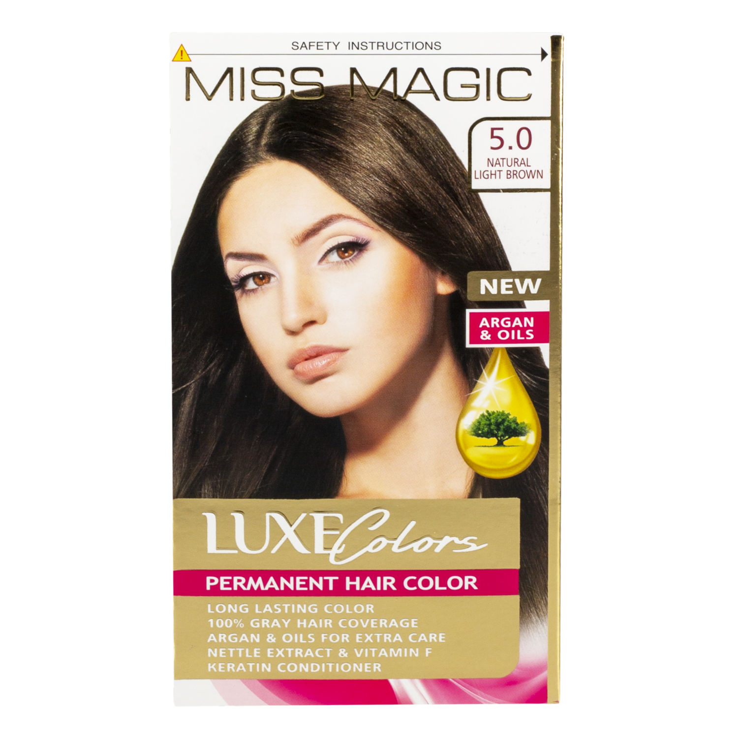 Tinte De Cabello Luxe Color Castano Claro 4.2 MISS MAGIC Color Castano Claro 4.2