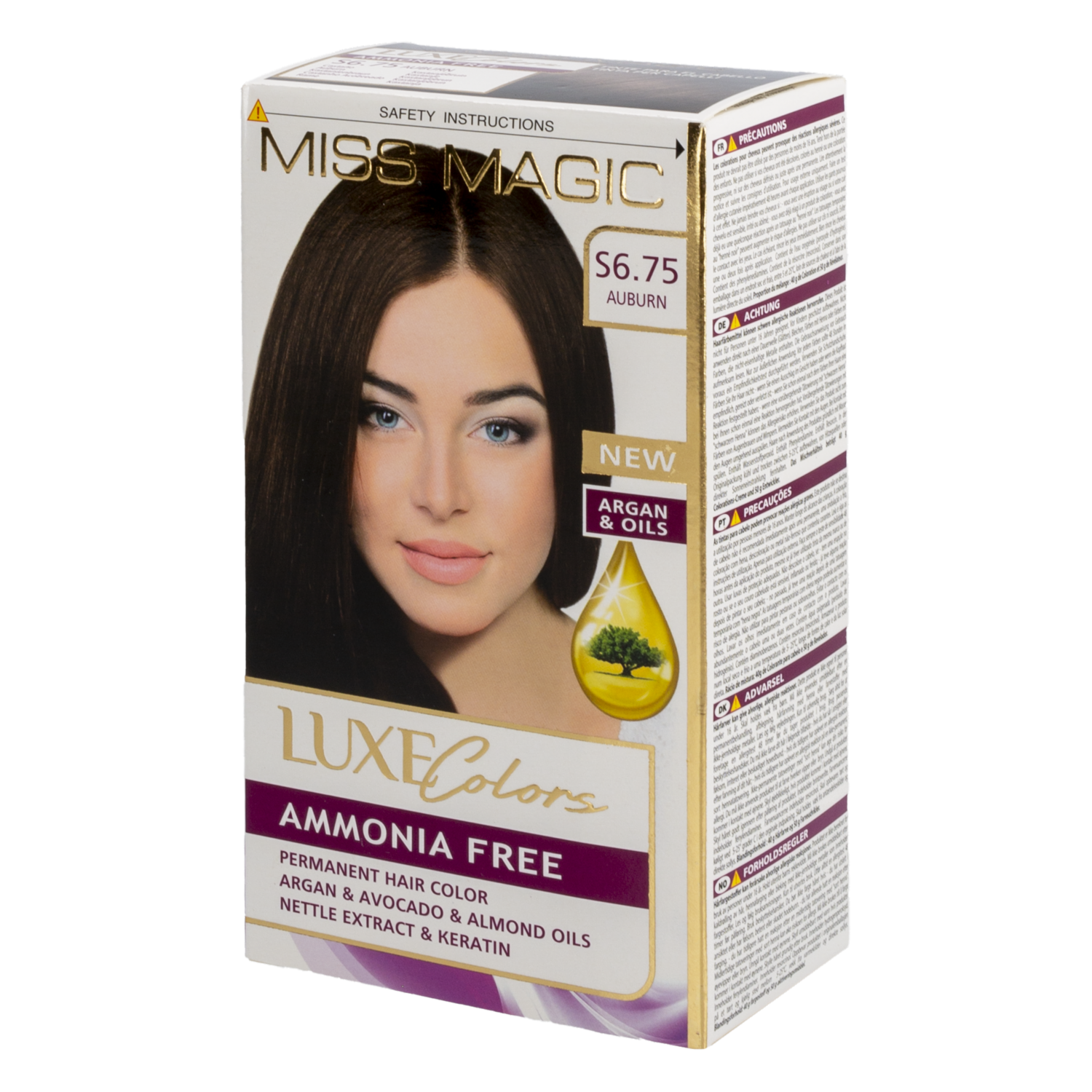 Tinte De Cabello Sin Amoniaco Castano 6.75 MISS MAGIC Castano 6.75