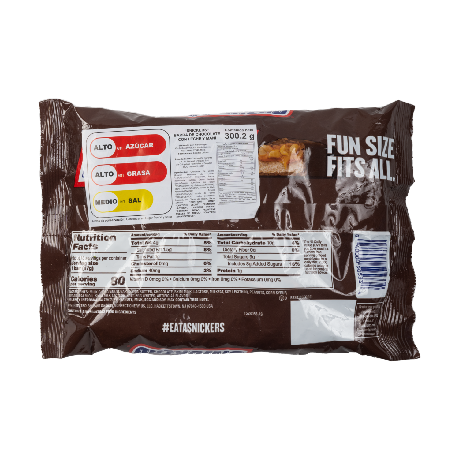 Chocolate En Barra Pequeños SNICKERS Paquete