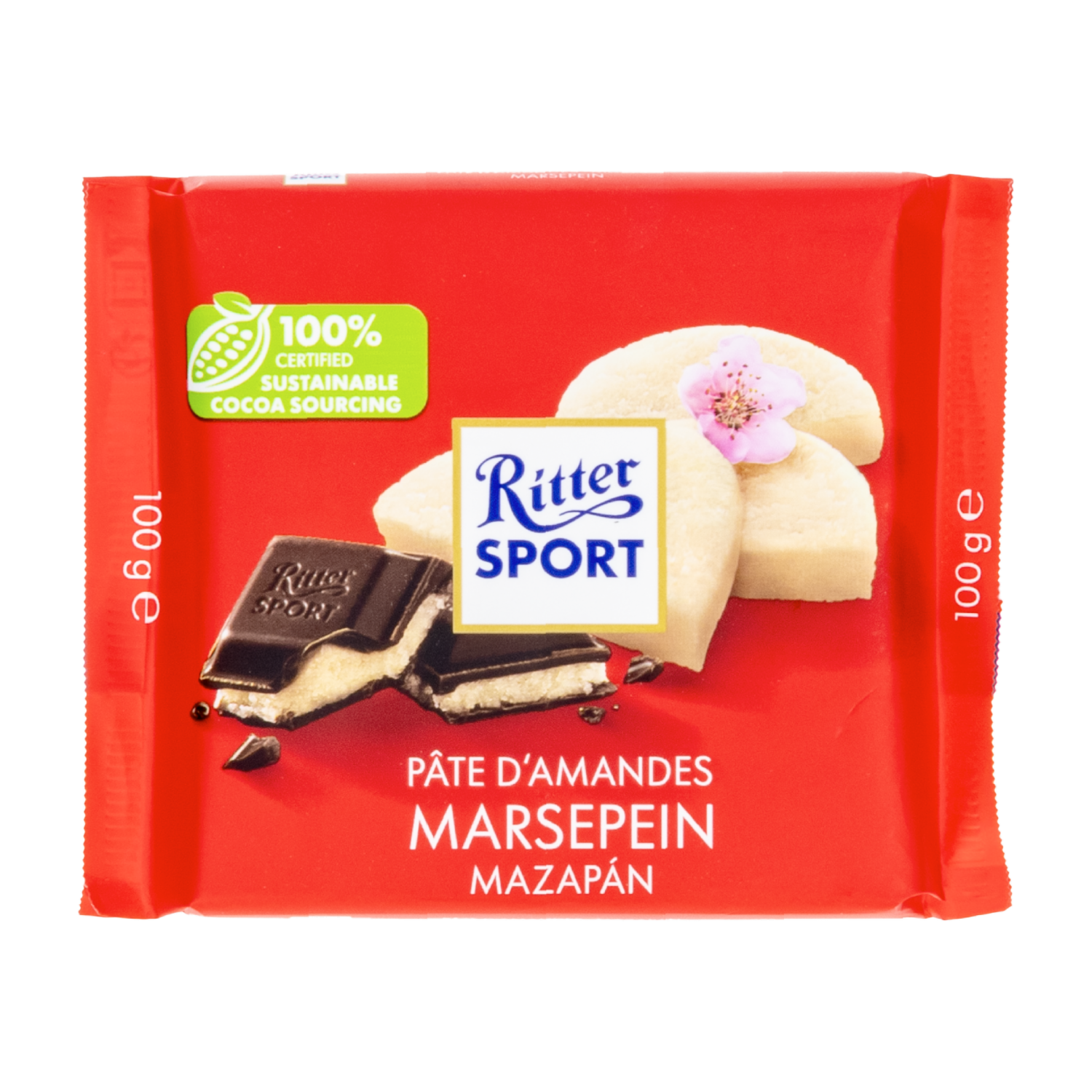 Chocolate En Barra Relleno De Mazapán RITTER SPORT 100 G