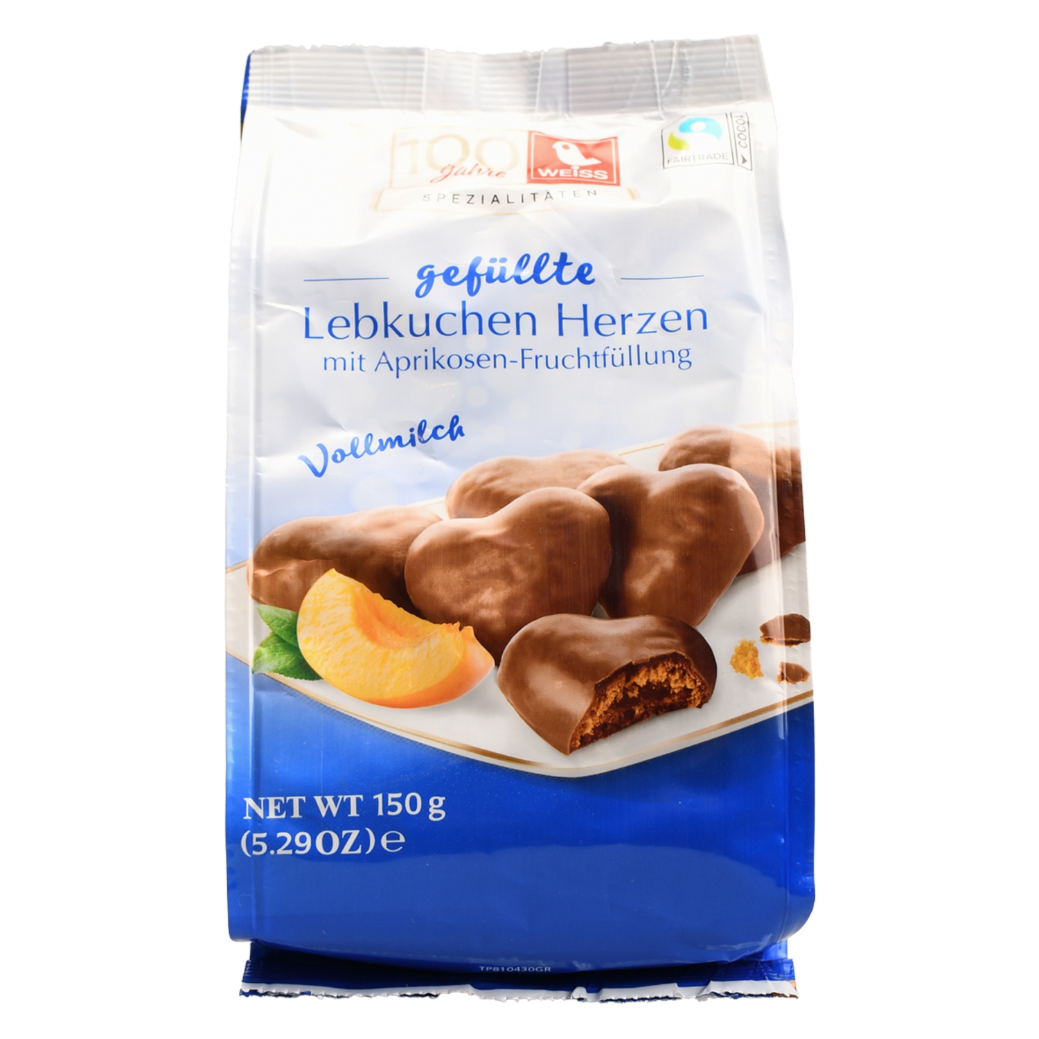 Galleta De Chocolate Con Leche Y Relleno De Albaricoques WEISS 150 G