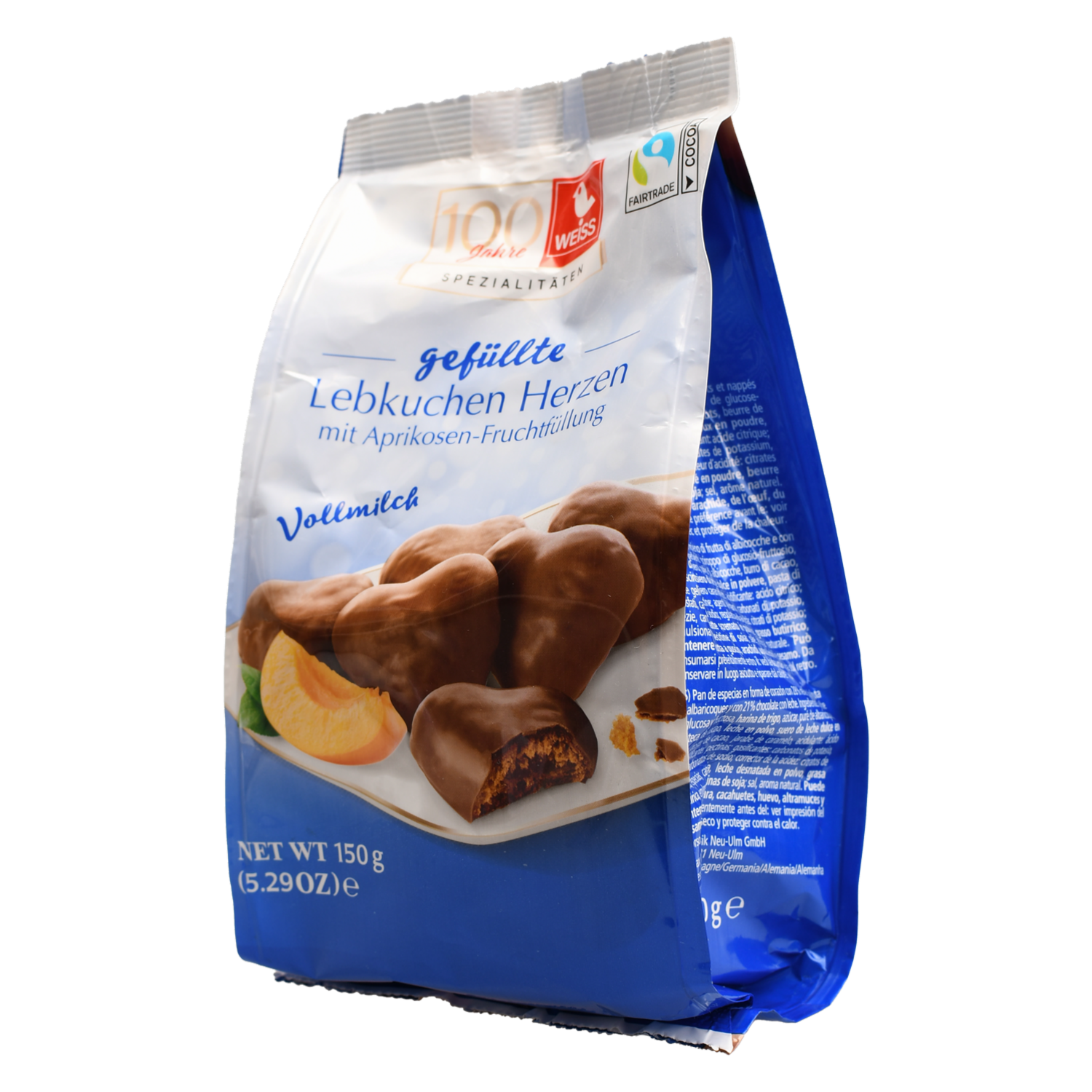 Galleta De Chocolate Con Leche Y Relleno De Albaricoques WEISS 150 G