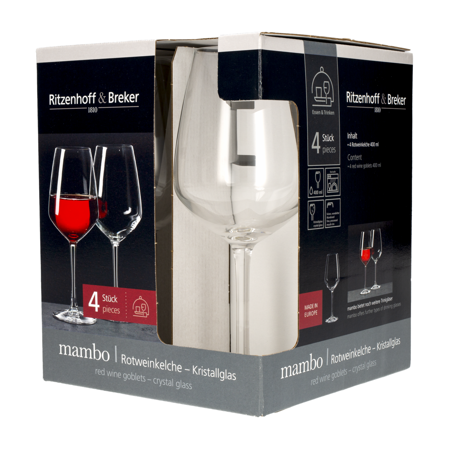 Set De Copas Mambo 400 Ml RITZENHOFF & BREKER 4 Piezas
