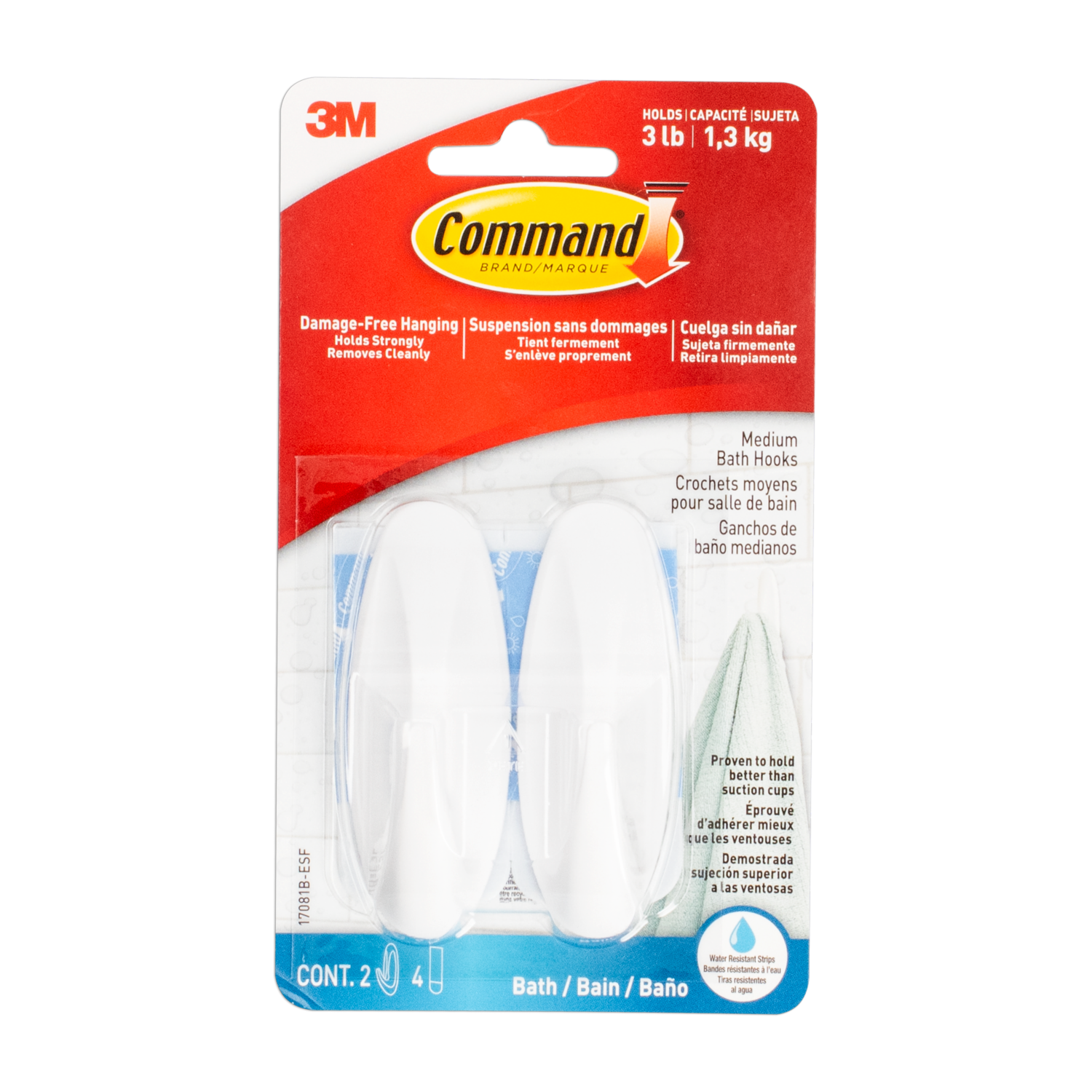 Gancho De Pared Para Baño Decoración 3M Unidad