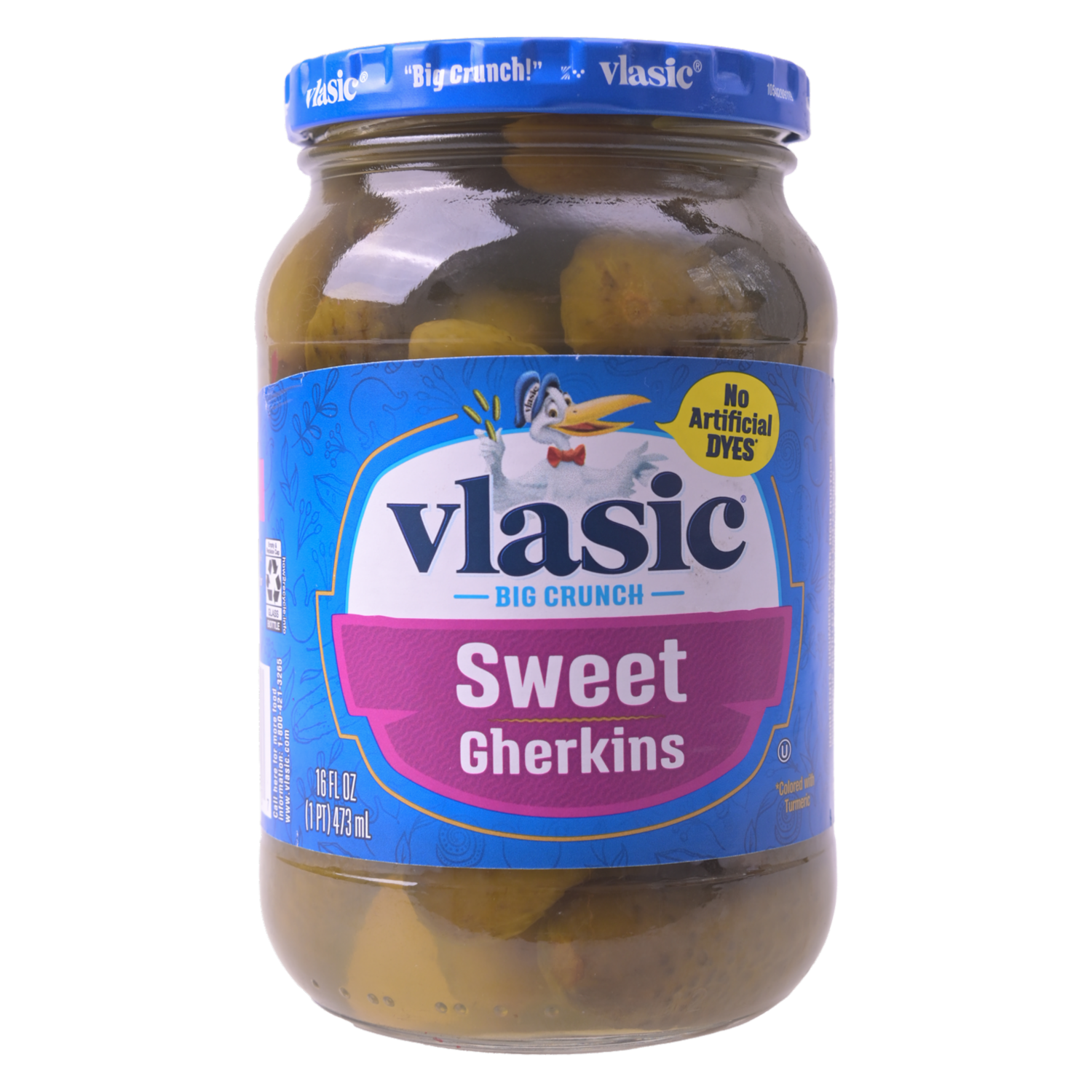Pepinillos Enteros Encurtidos Kosher VLASIC 473 Ml