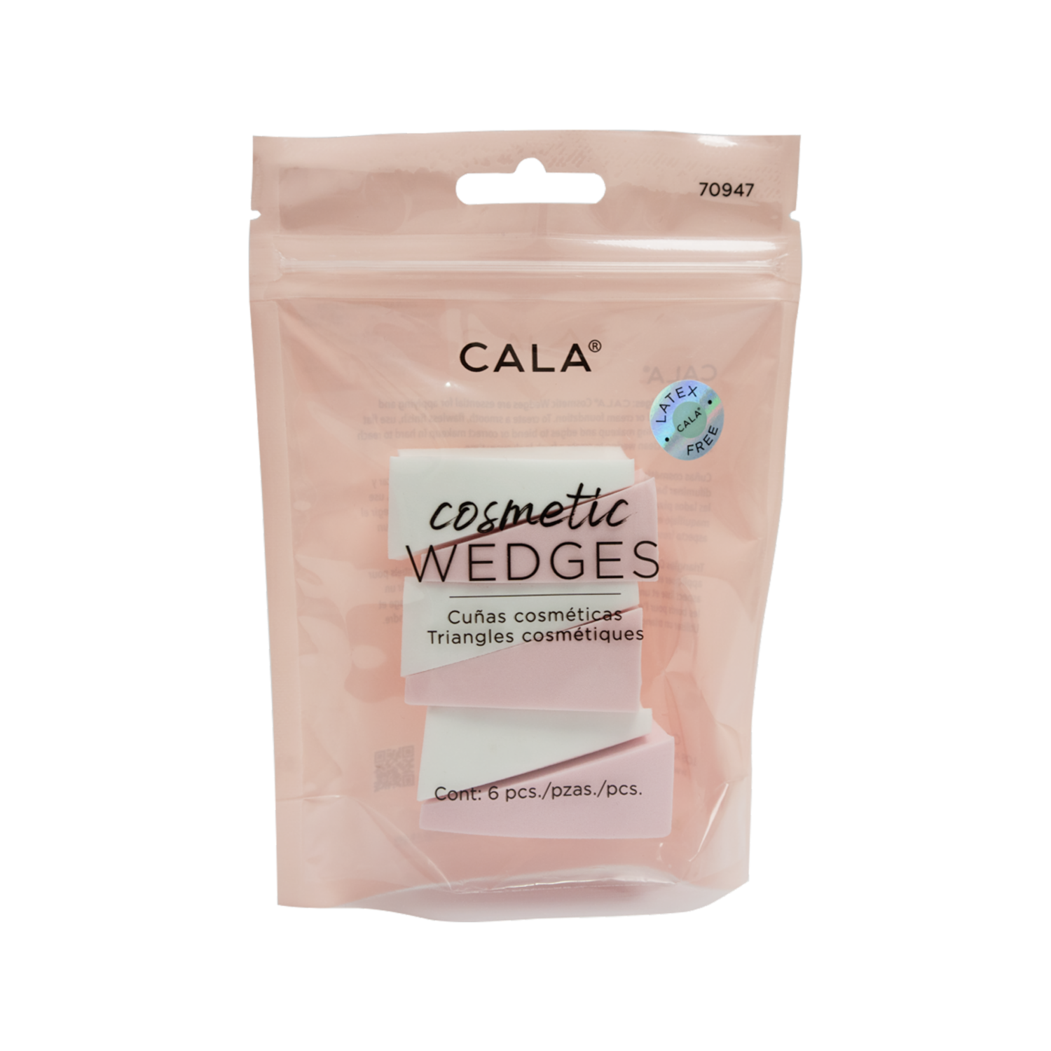 Esponja De Maquillaje Cosmetic Wedge Travel CALA Set X6