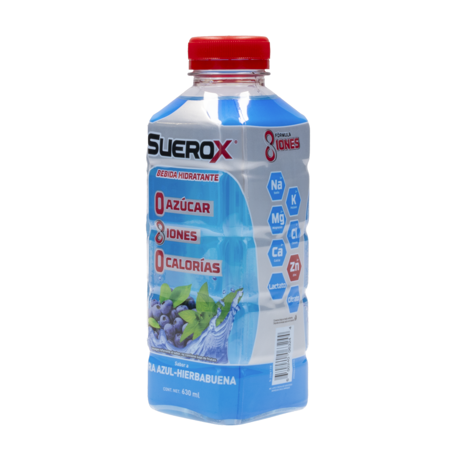 Bebida Hidratante Sabor A Mora Azul 0 Azúcar 0 Calorías SUEROX 630 Ml