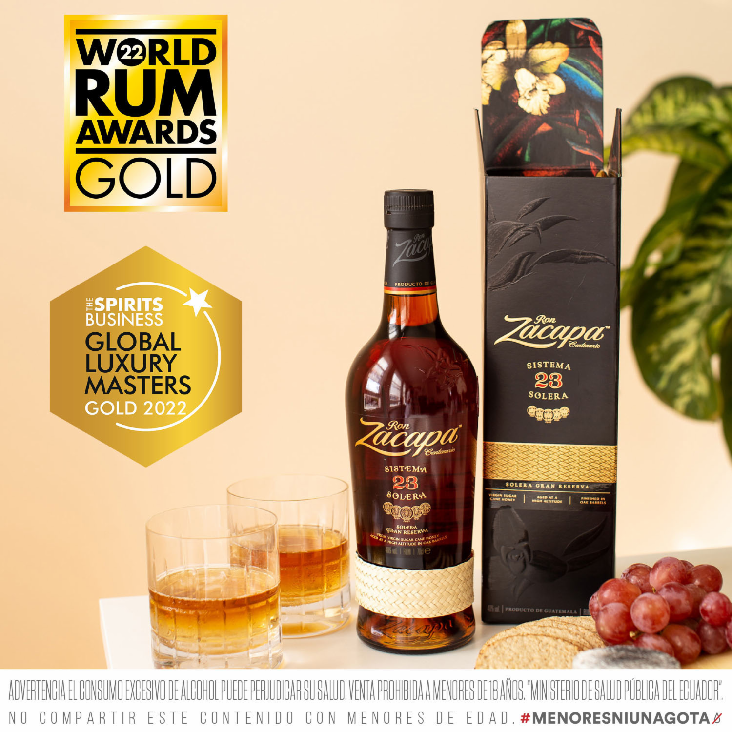 Ron Añejo 23 Años ZACAPÁ 750 Ml