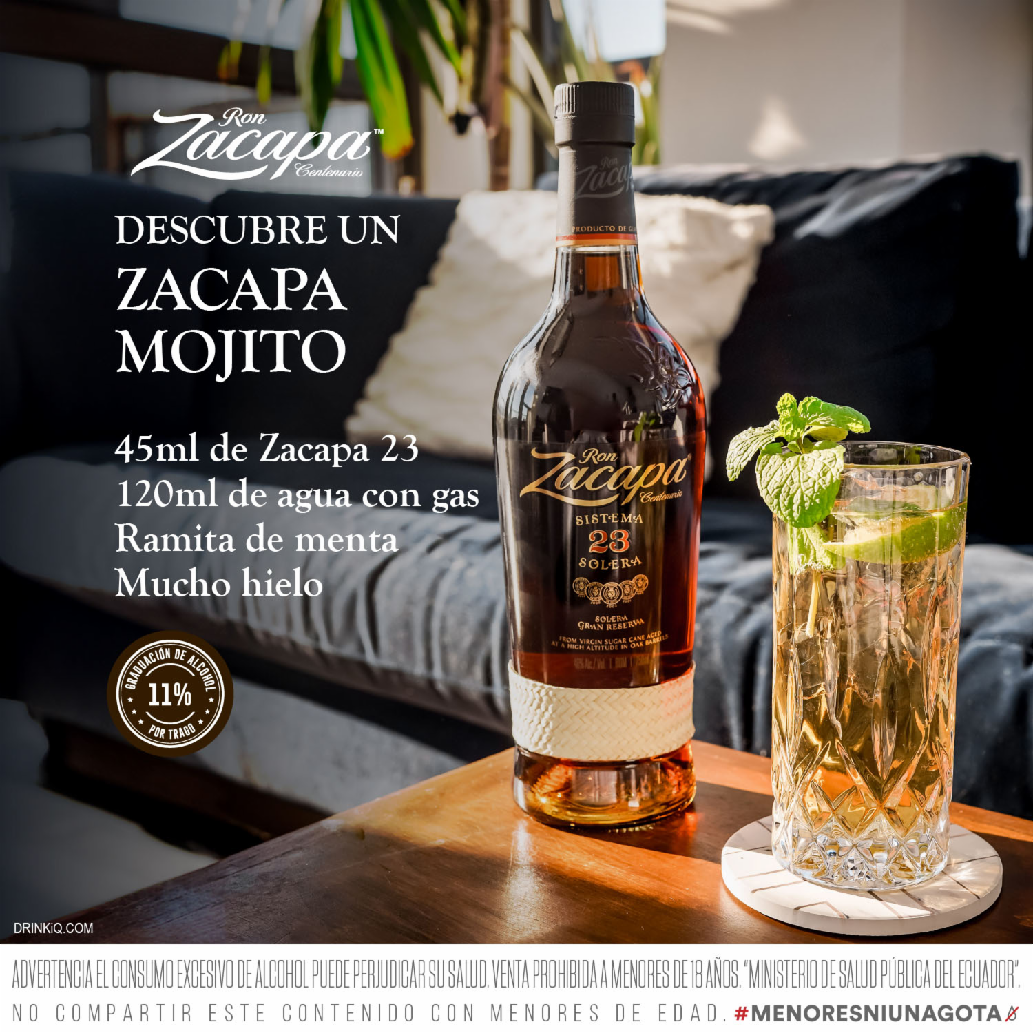 Ron Añejo 23 Años ZACAPÁ 750 Ml