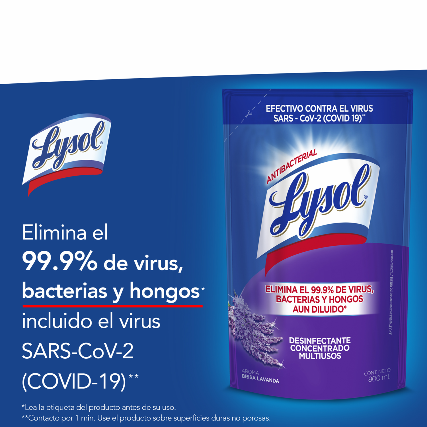 Desinfectante Floor Lavanda LYSOL 800 Ml