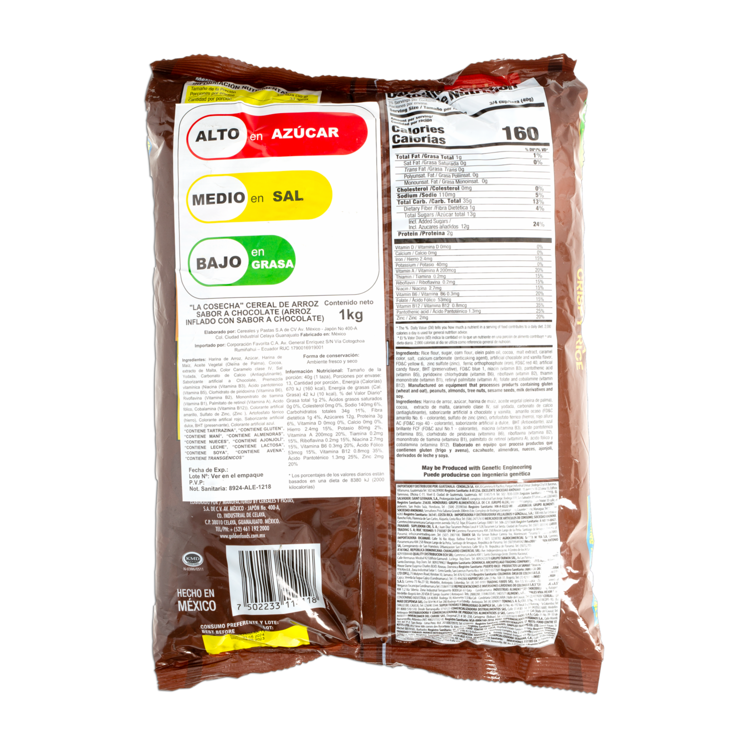 Cereal De Arroz Crocante Con Chocolate LA COSECHA 1 000 G