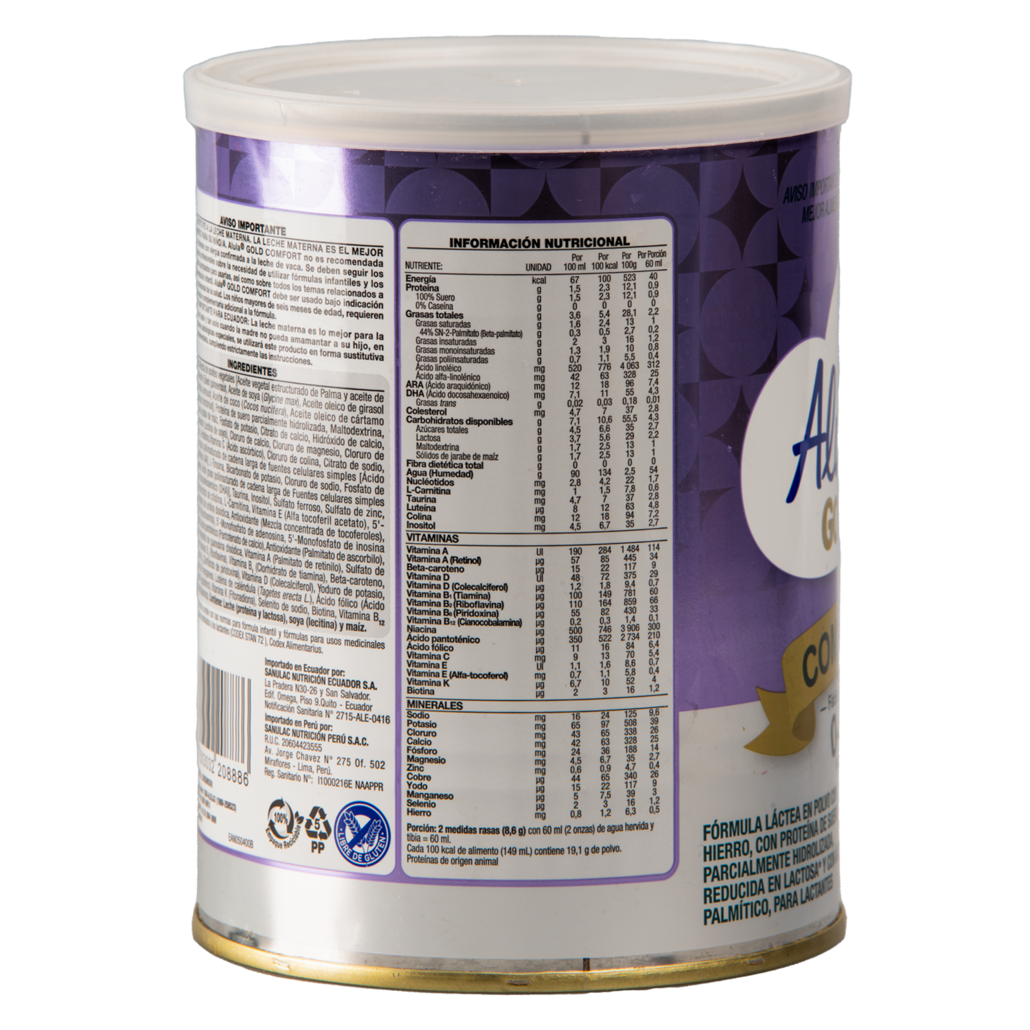 Leche En Fórmula Alula Gold Polvo S-26 400 G