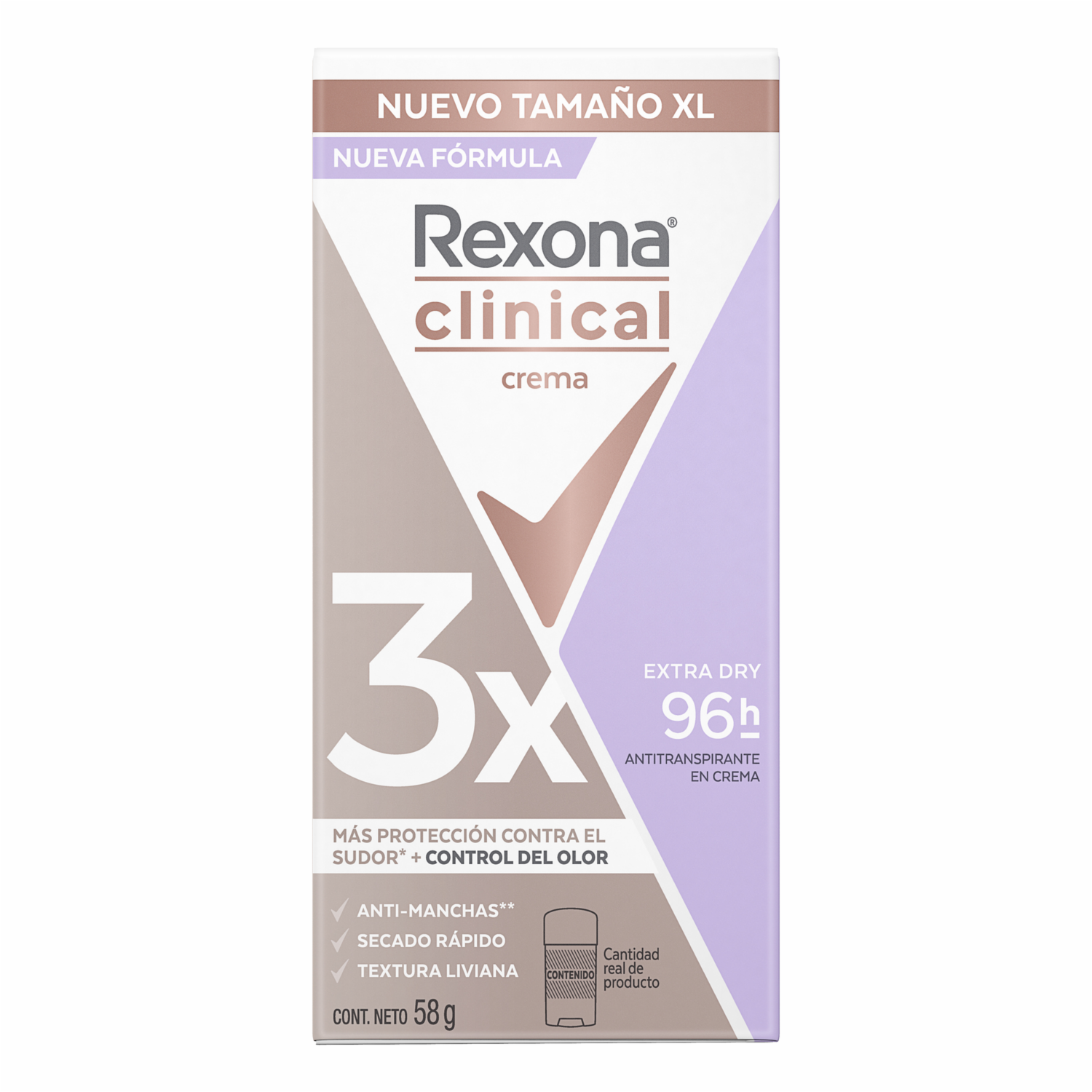 Desodorante En Crema Antitranspirante Extra Dry REXONA 58 G