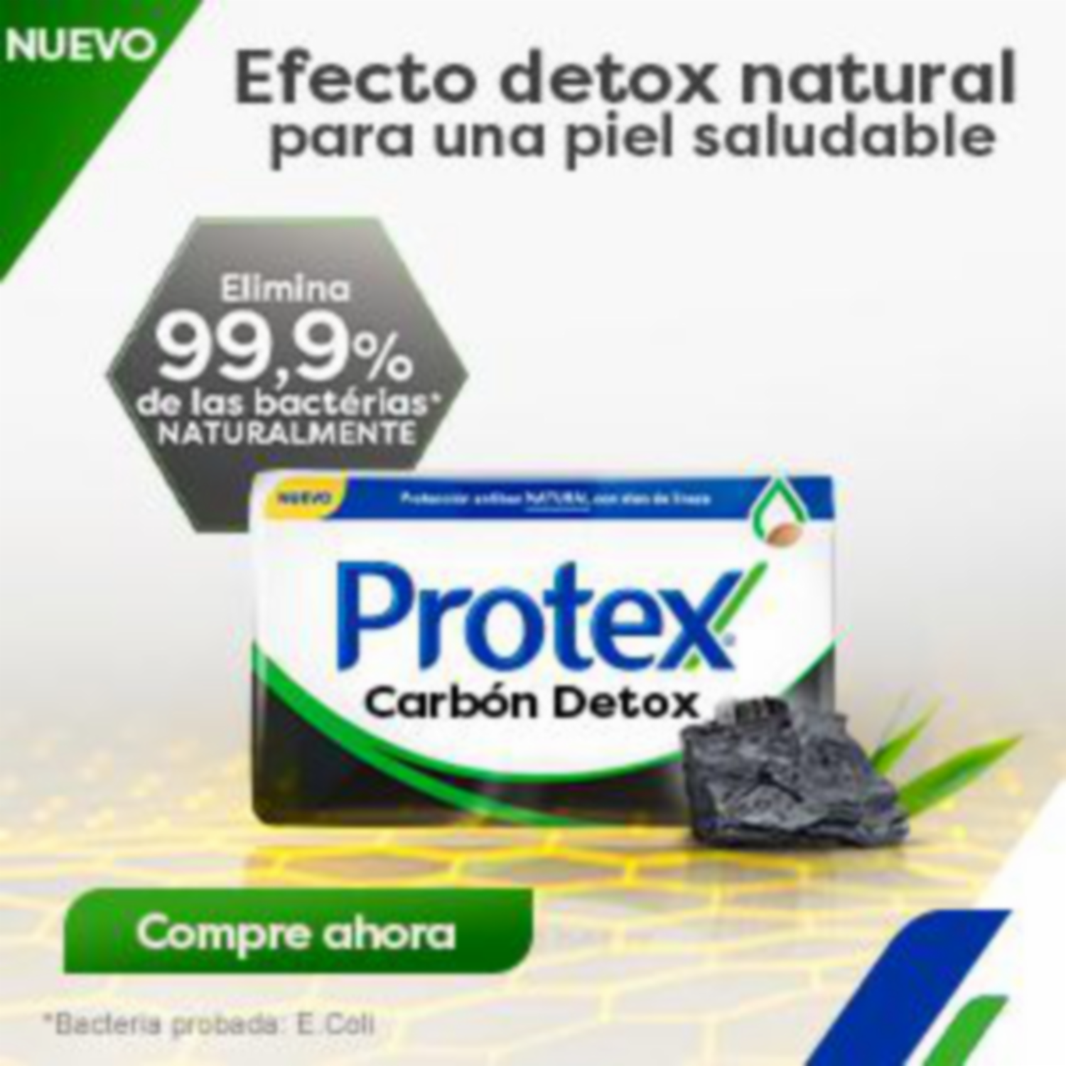 Jabón En Barra Carbón Activado Détox PROTEX 6 X 110 G