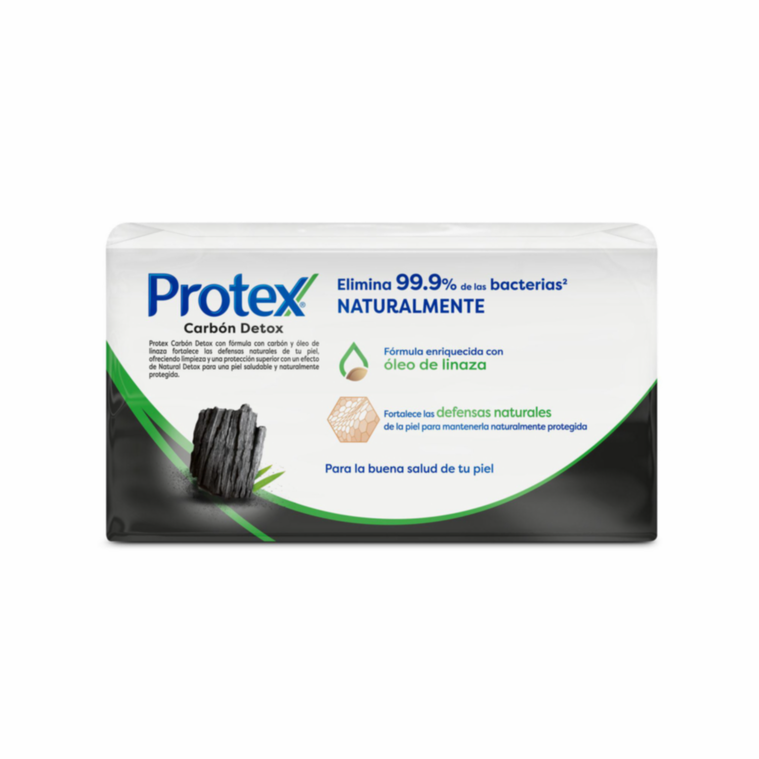 Jabón En Barra Carbón Activado Détox PROTEX 6 X 110 G