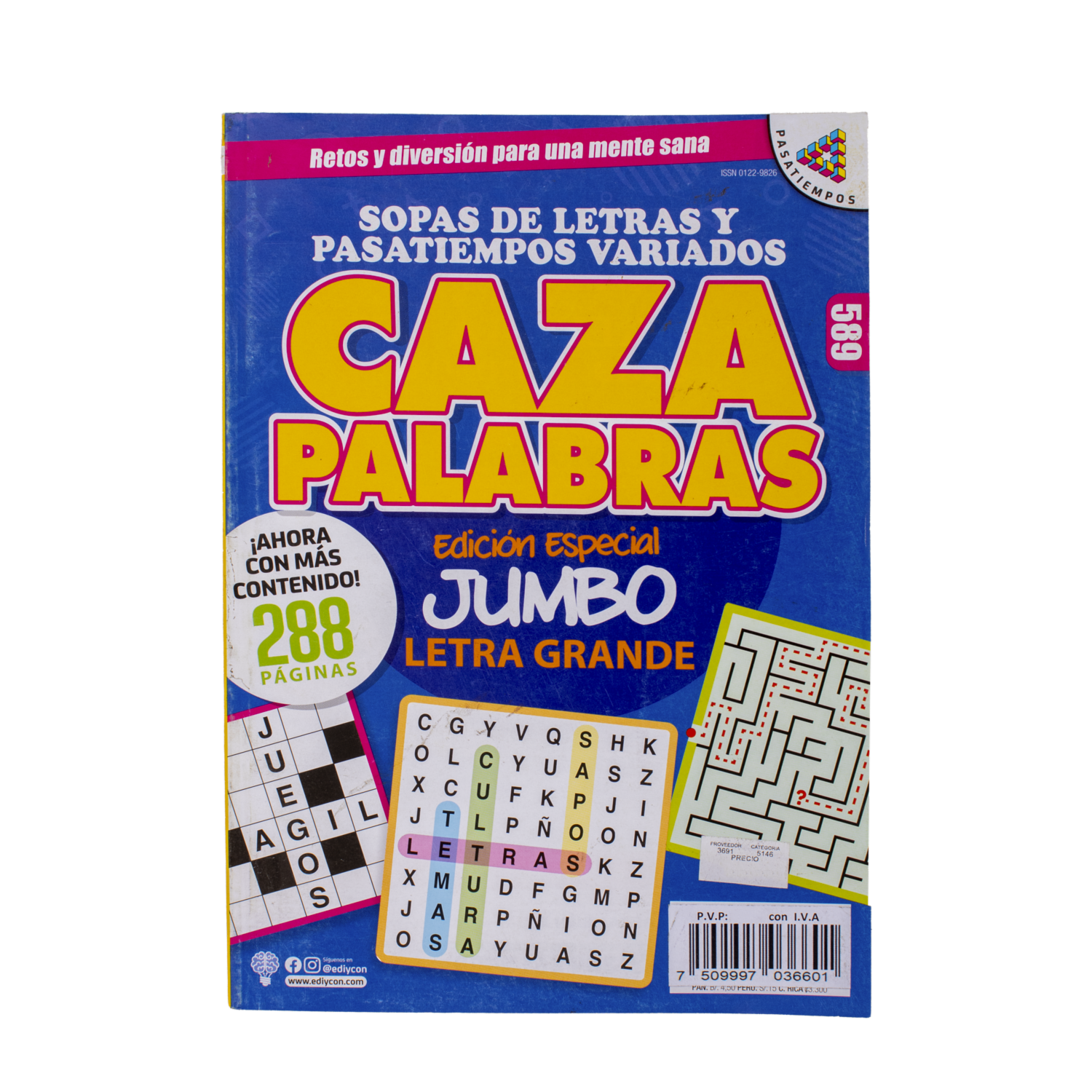 Libro Cazapalabras EDITORES NACIONALES 288 Páginas