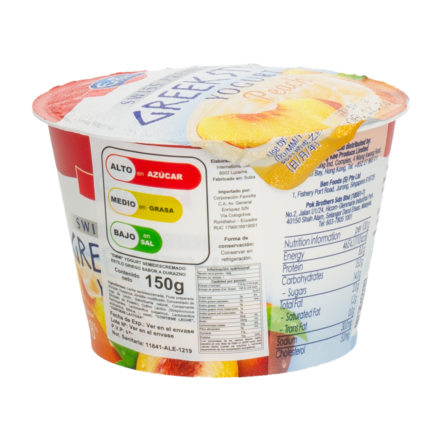 Yogurt Griego Durazno EMMI 150 G