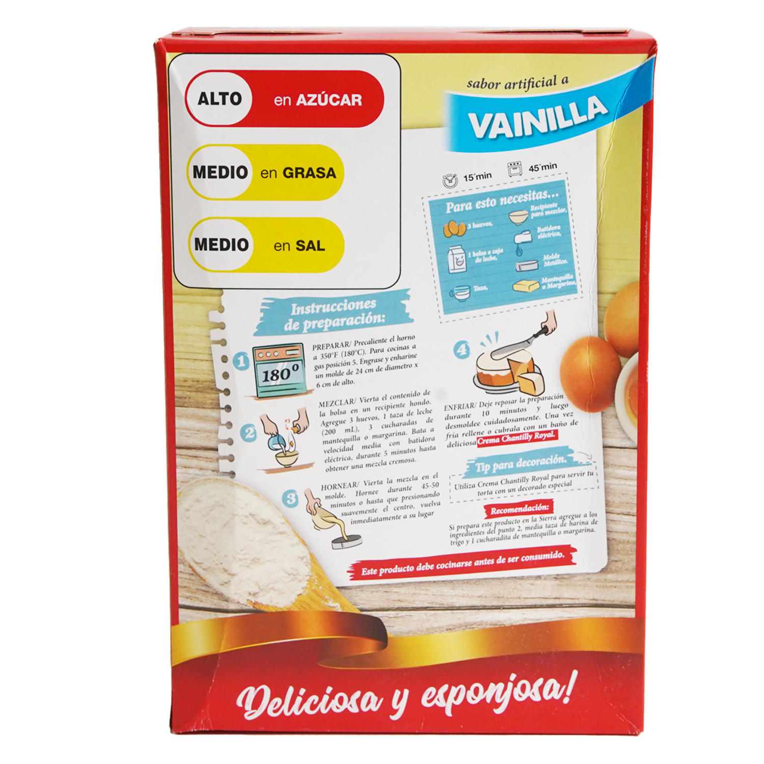 Torta De Vainilla Mezcla Para Preparar ROYAL 450 G