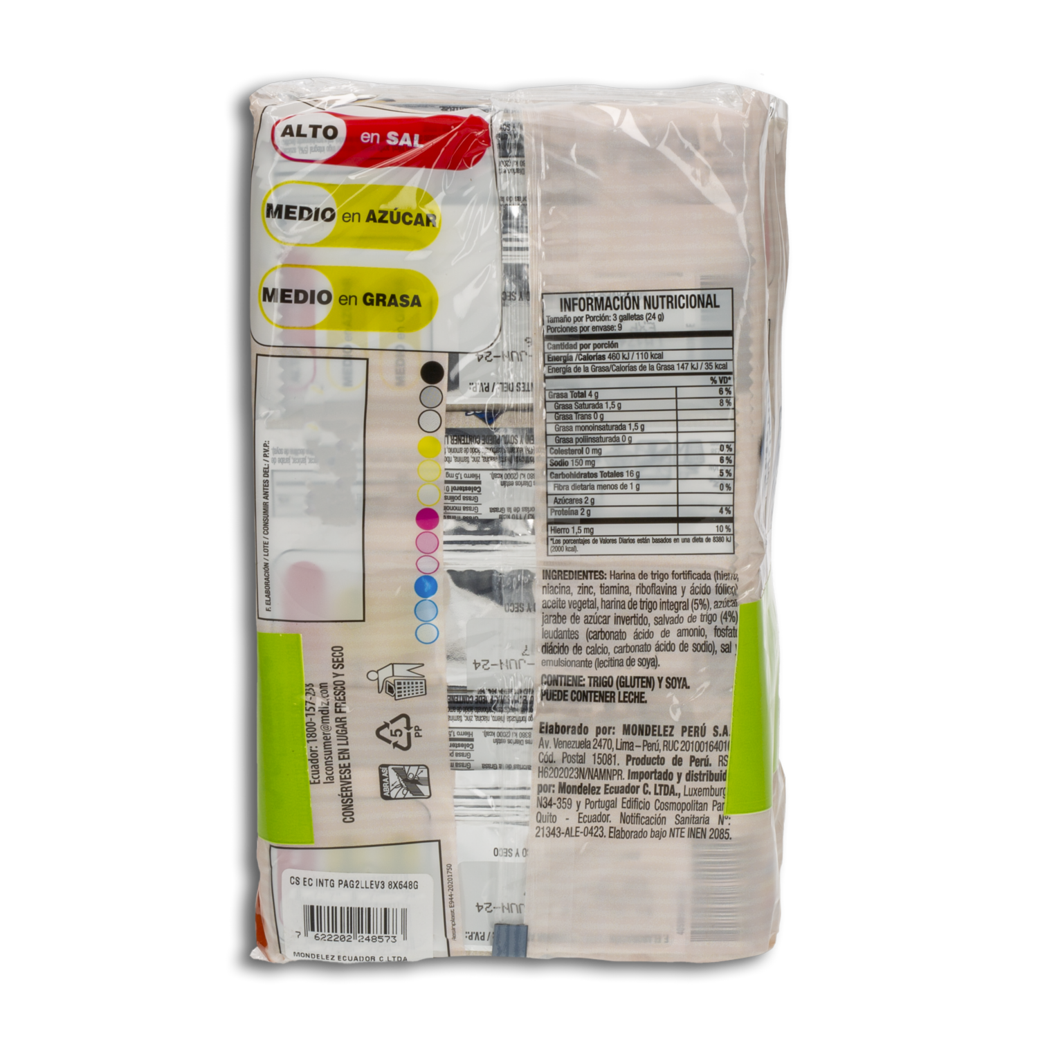 Galletas Integrales De Sal CLUB SOCIAL 648 G