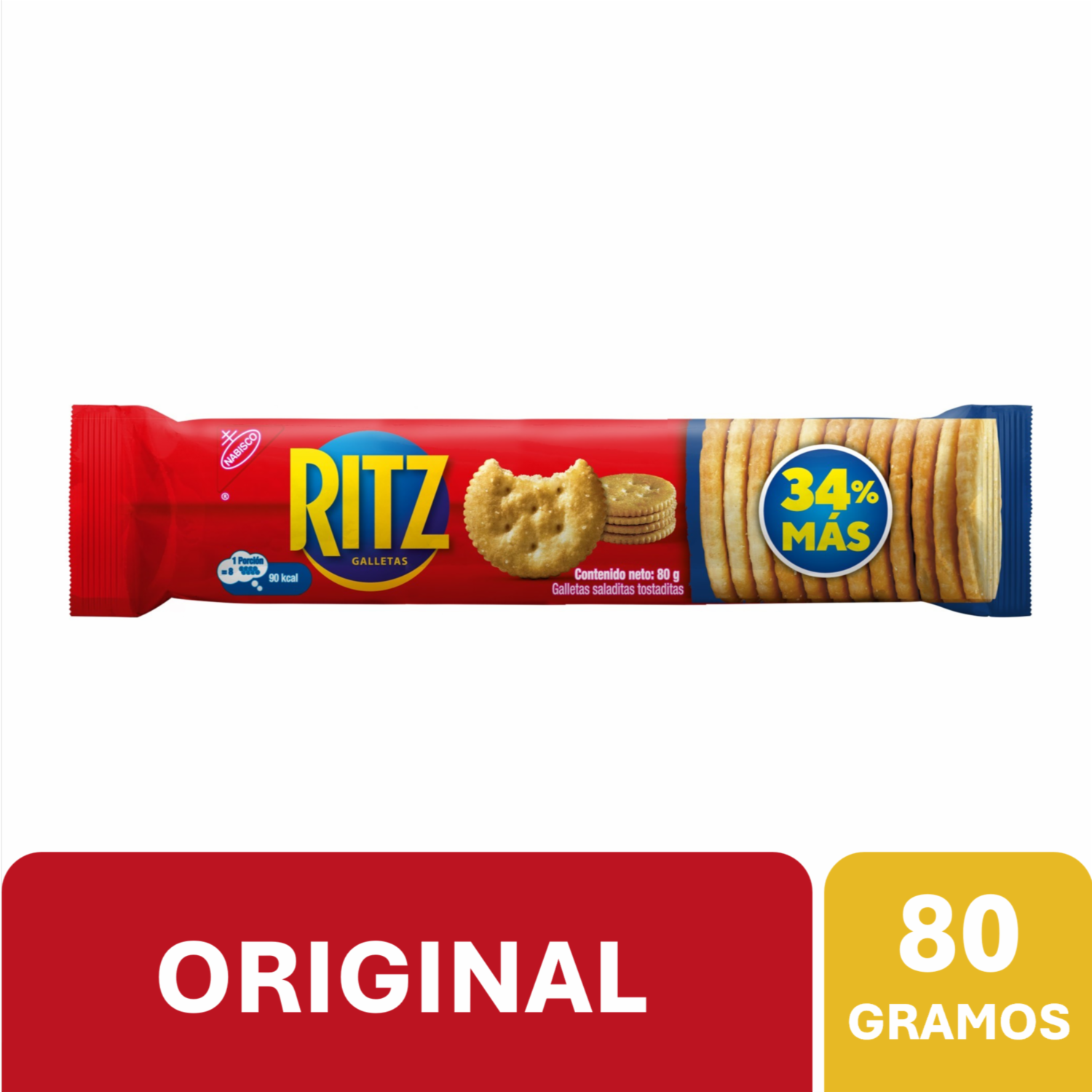 Galletas De Sal Sabor Original Extra Contenido RITZ 80 G