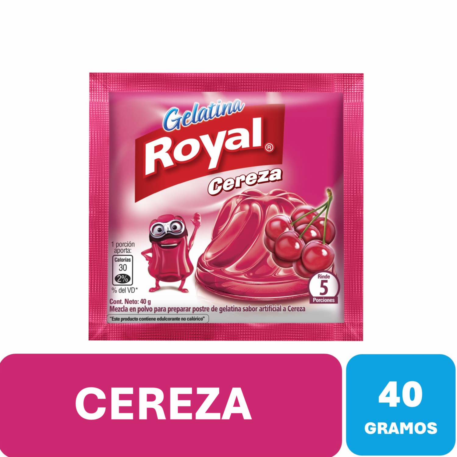 Gelatina Sabor Cereza ROYAL 40 G