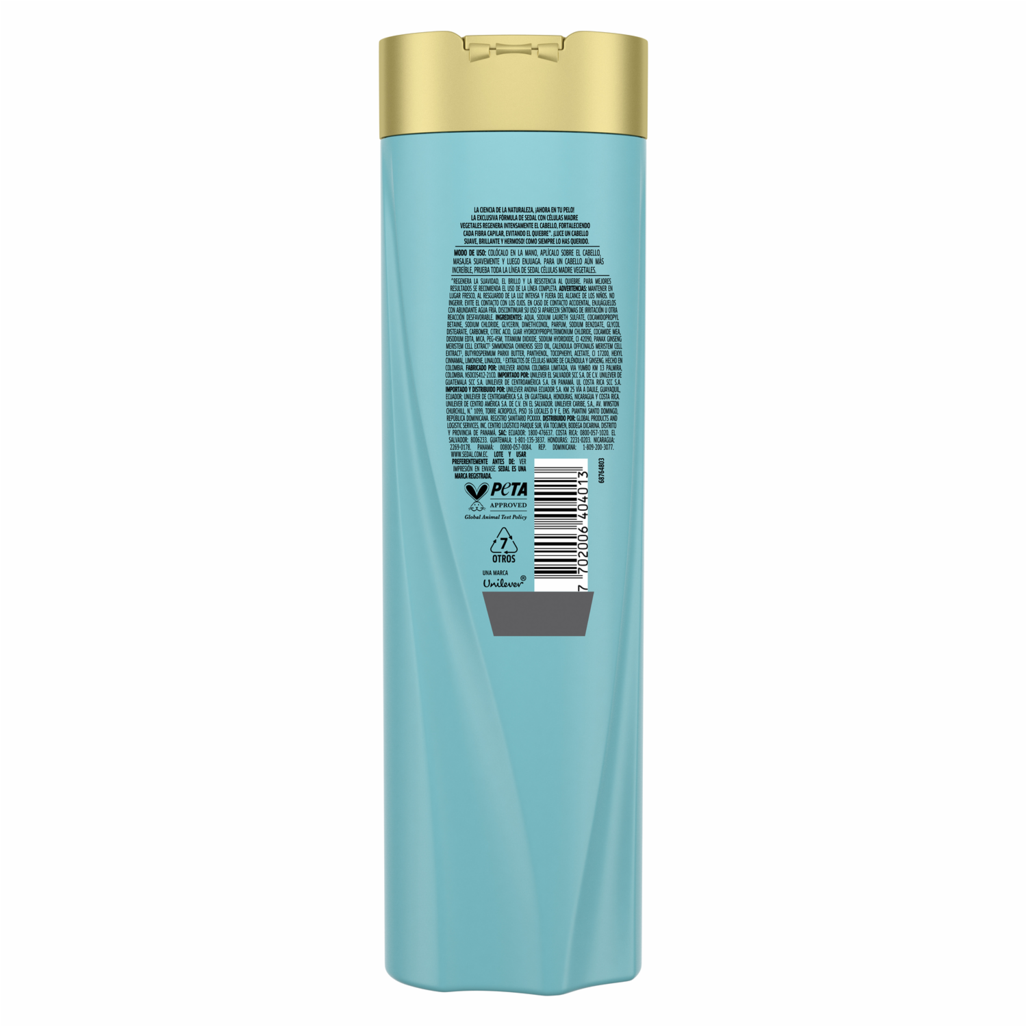 Shampoo De Cabello Células Madre Vegetales Regeneración Intensa Y Fuerza SEDAL 340 Ml