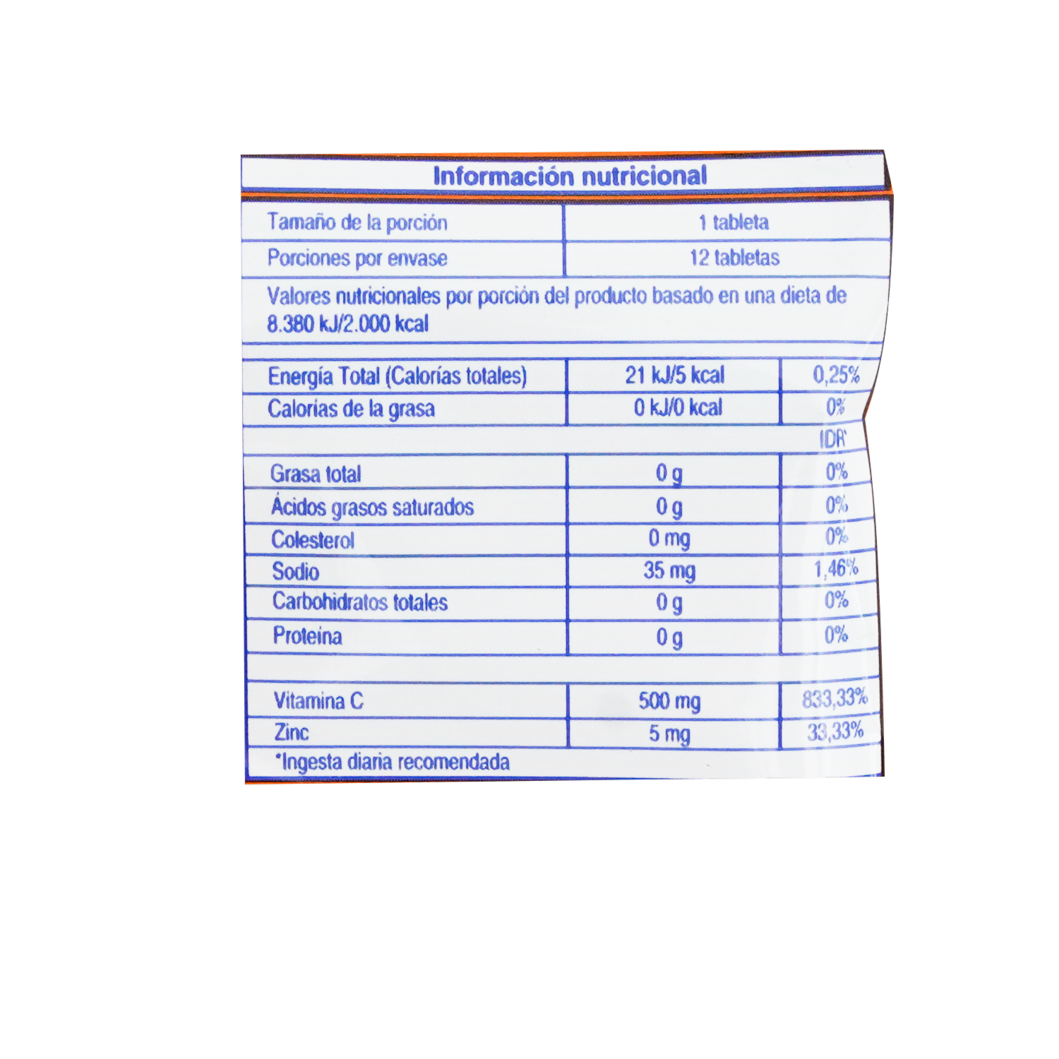 Vitamina C Mas Zinc Naranja MK 500 G