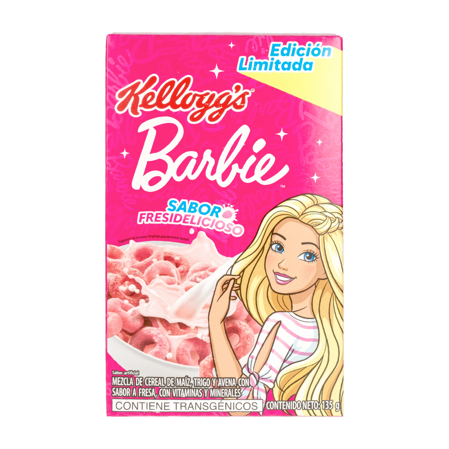 Cereal De Maíz, Trigo Y Avena Sabor A Fresa BARBIE 135 G