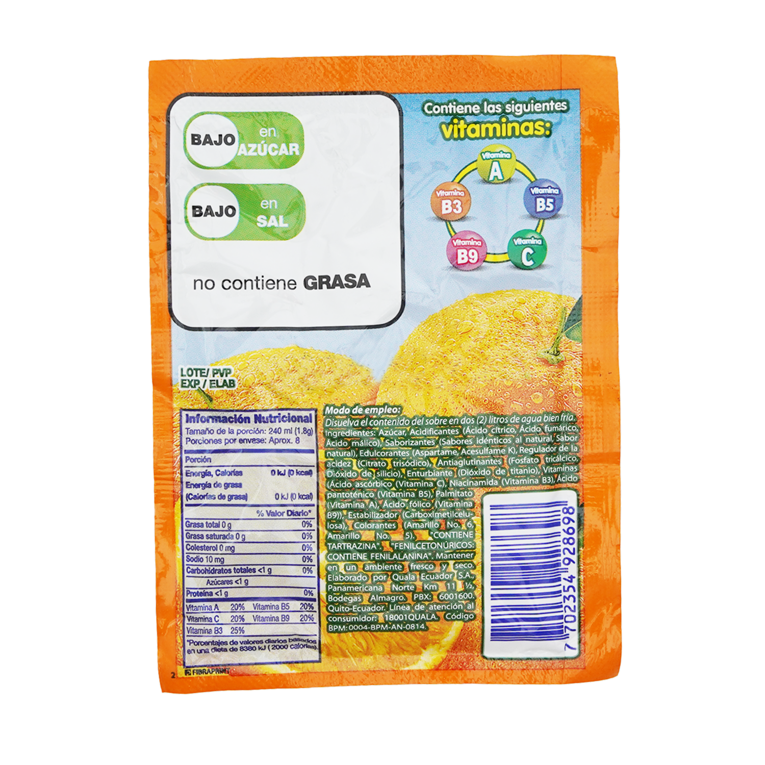 Jugo De Naranja En Polvo YA 15 G