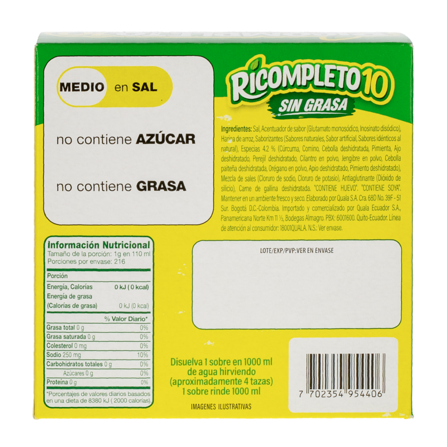 Caldo De Gallina En Polvo RICOMPLETO 10 227 G