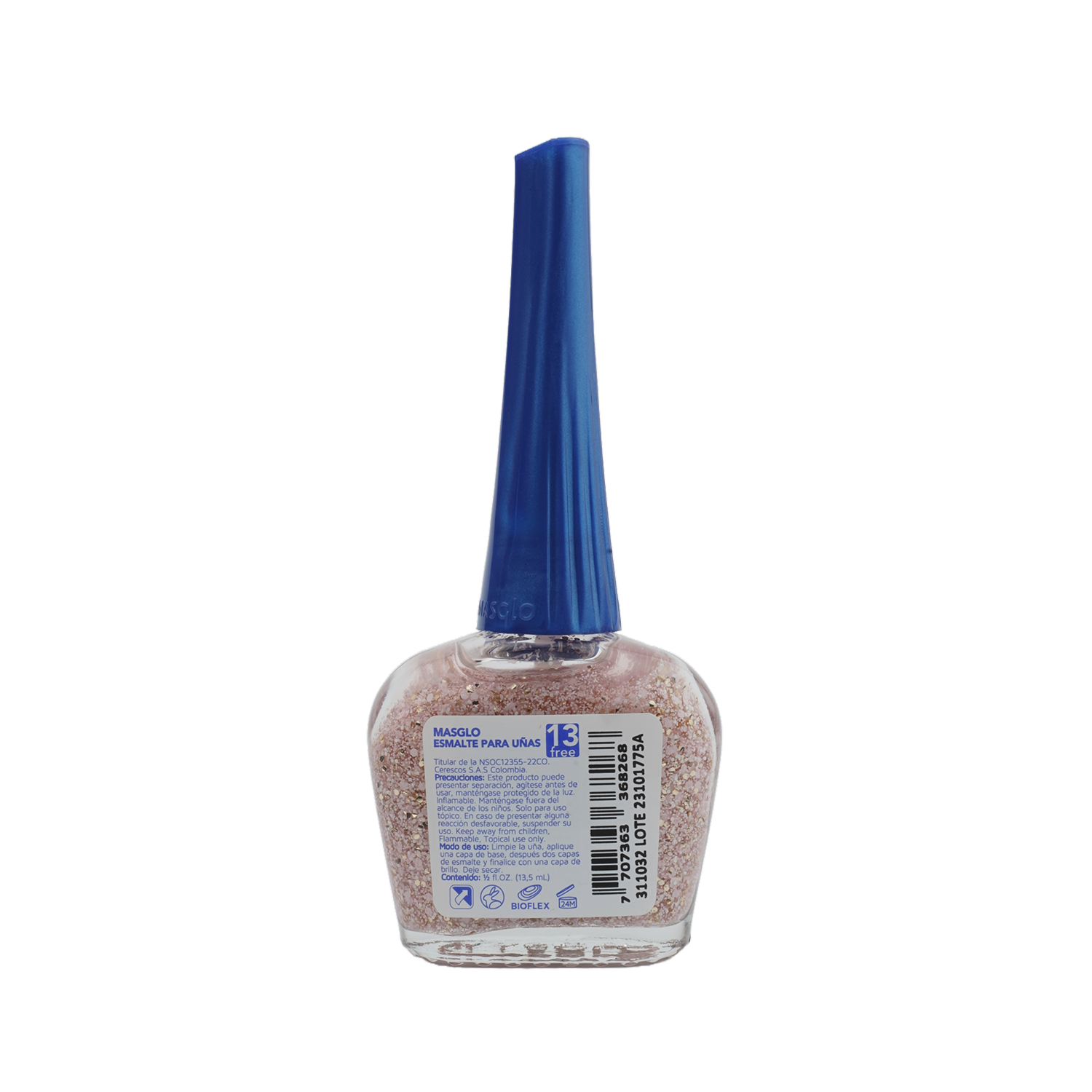 Esmalte De Uñas Brillo Coral MASGLO 13.5 Ml