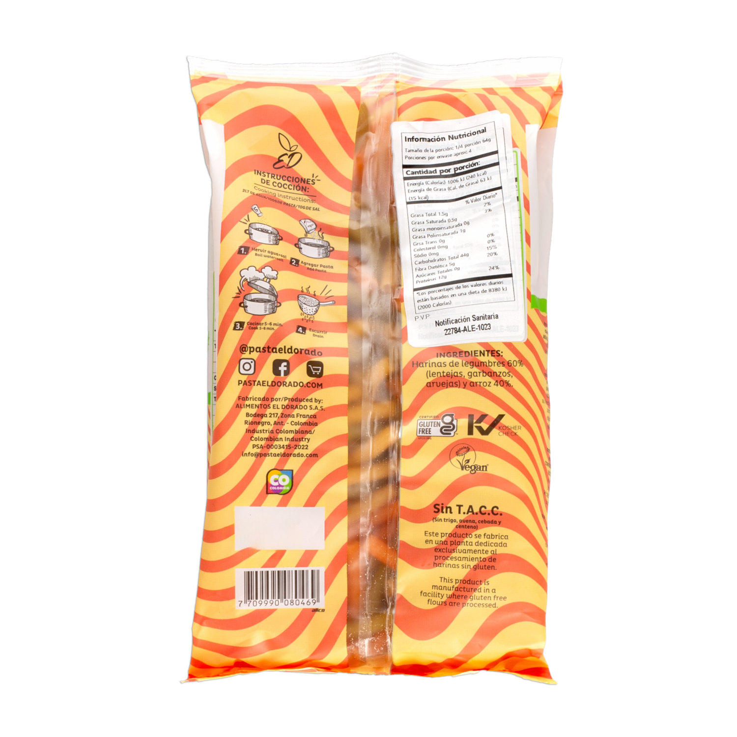 Pasta De Fideo Tricolor EL DORADO 250  G