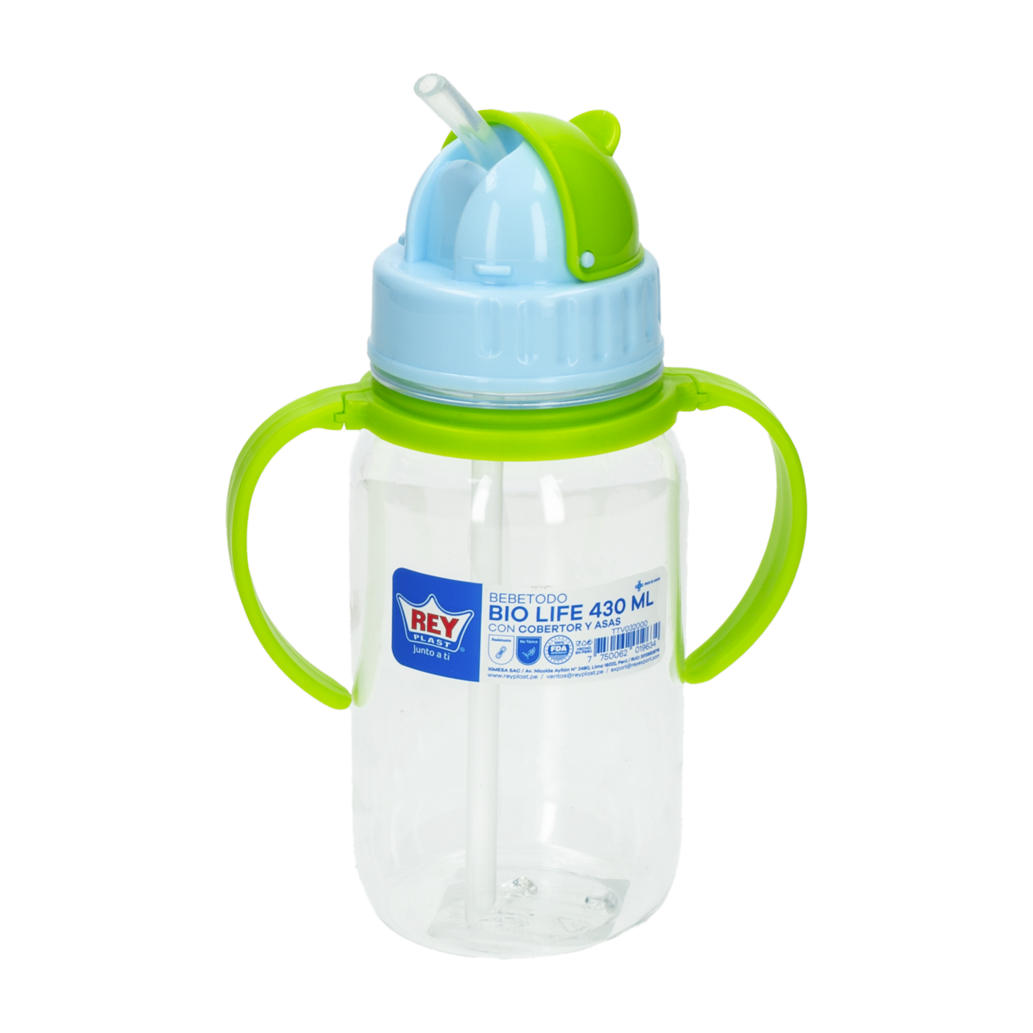 Tomatodo Bio Life Con Cobertor De Pitillo Y Asas REY 430 Ml