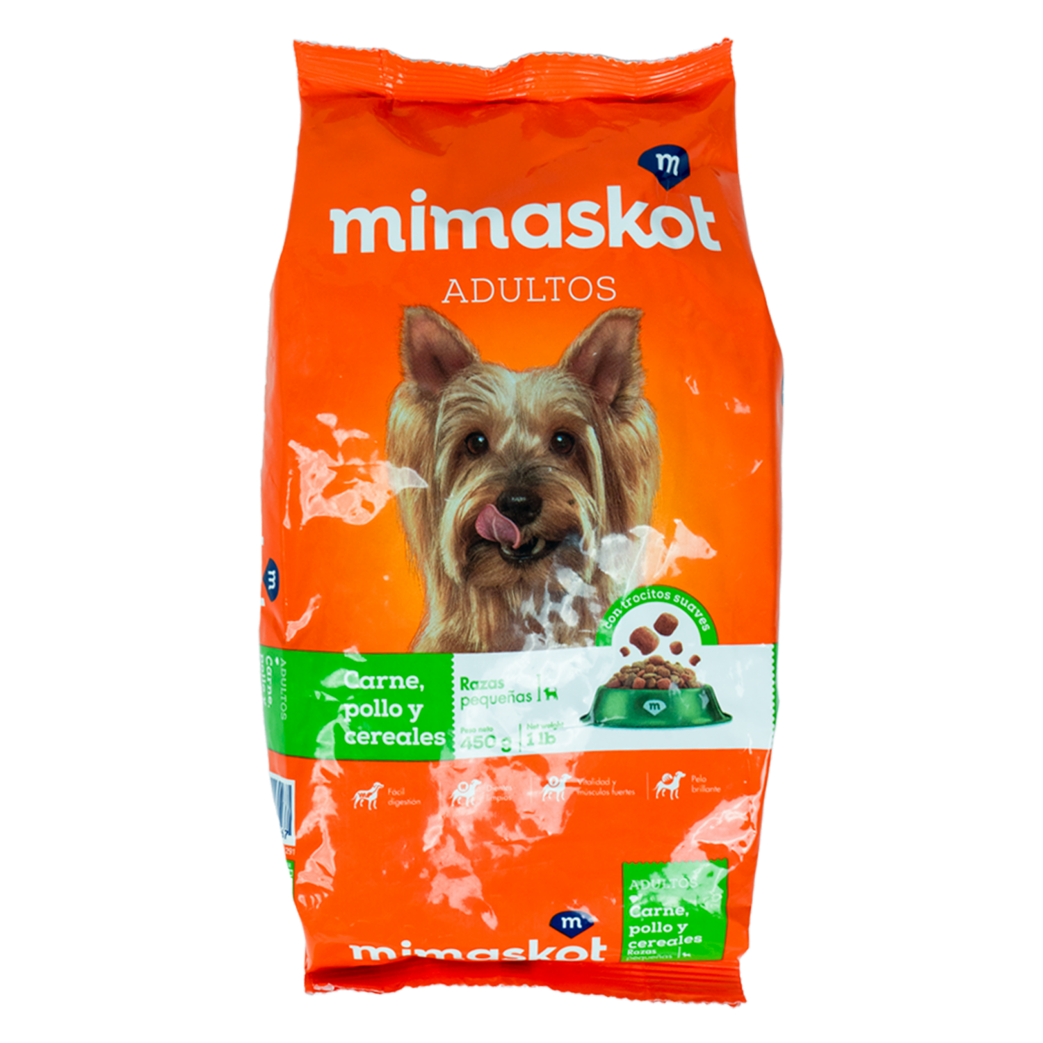 Alimento Para Perros Raza Pequeña Carne Pollo Cereales MIMASKOT 450 G