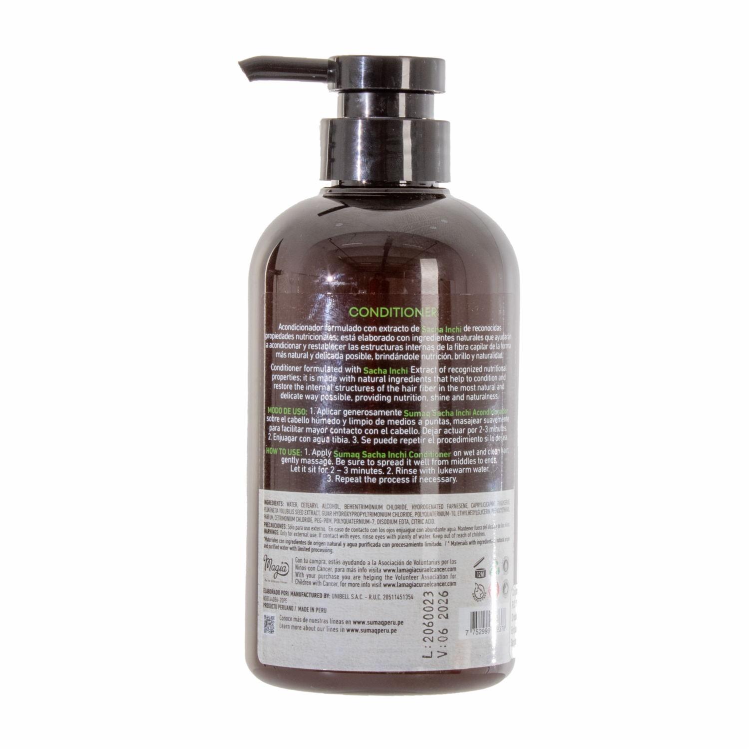Acondicionador De Cabello Sacha Inchi SUMAQ 500 Ml
