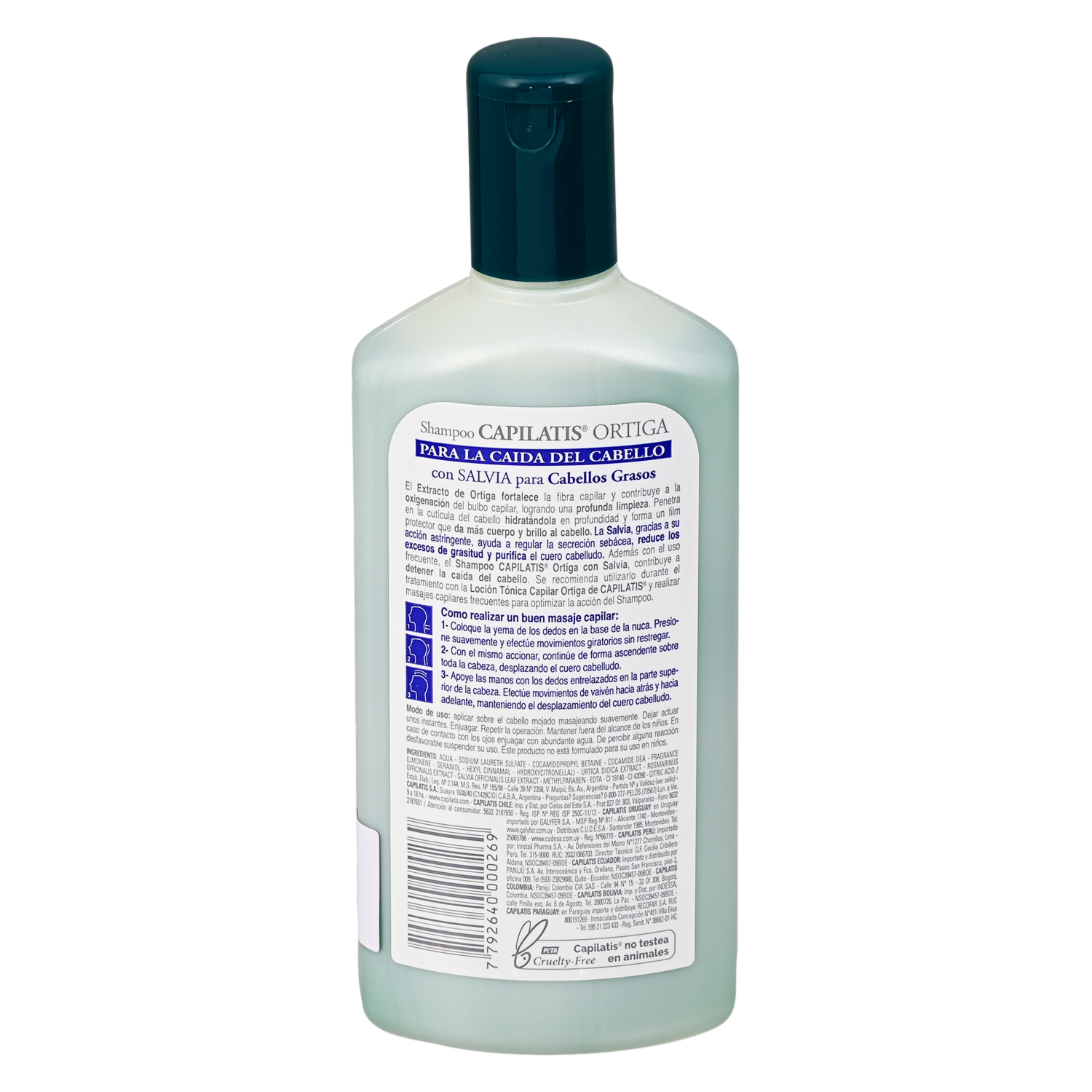 Shampoo De Cabello De Ortiga Cabello Graso CAPILATIS 410 Ml