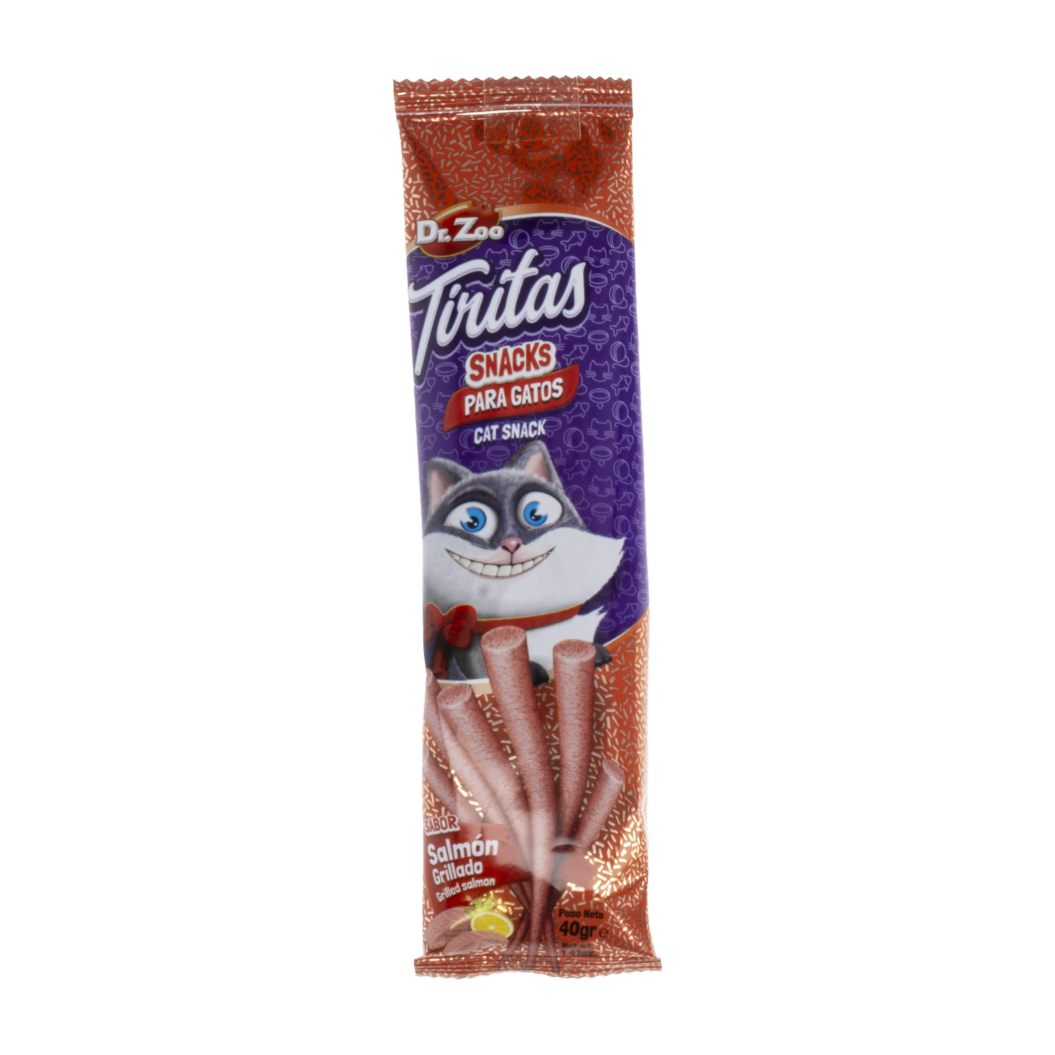 Snack Para Gatos Salmon Grillado Tiritas DR. ZOO 40 G