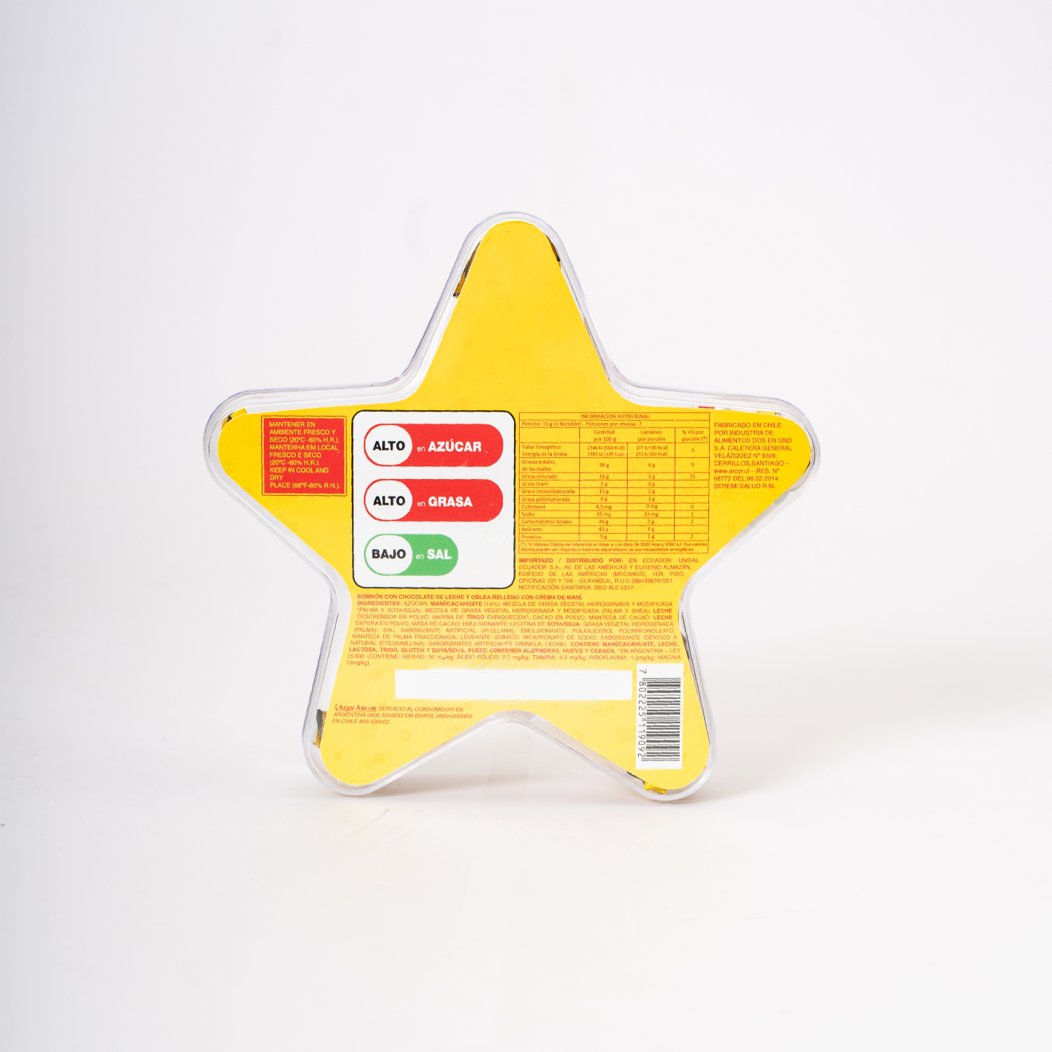 Bombones De Chocolate Estrella BON O BON 105 G