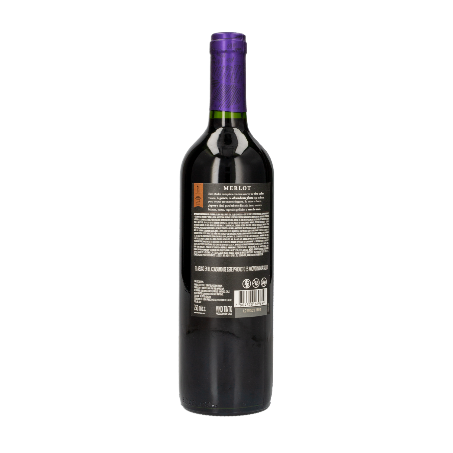 Vino Tinto Merlot Chileno Viña VIÑA MAIPO 750 ML