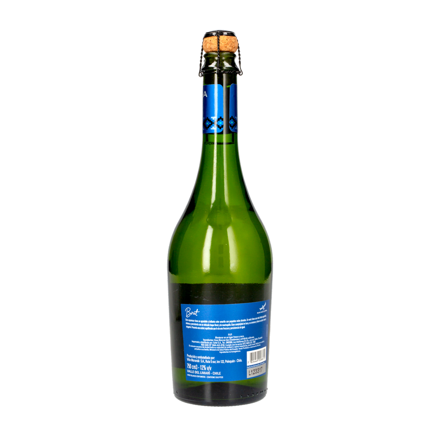 Vino Espumoso Brut Chardonnay MANCURA 750 ML