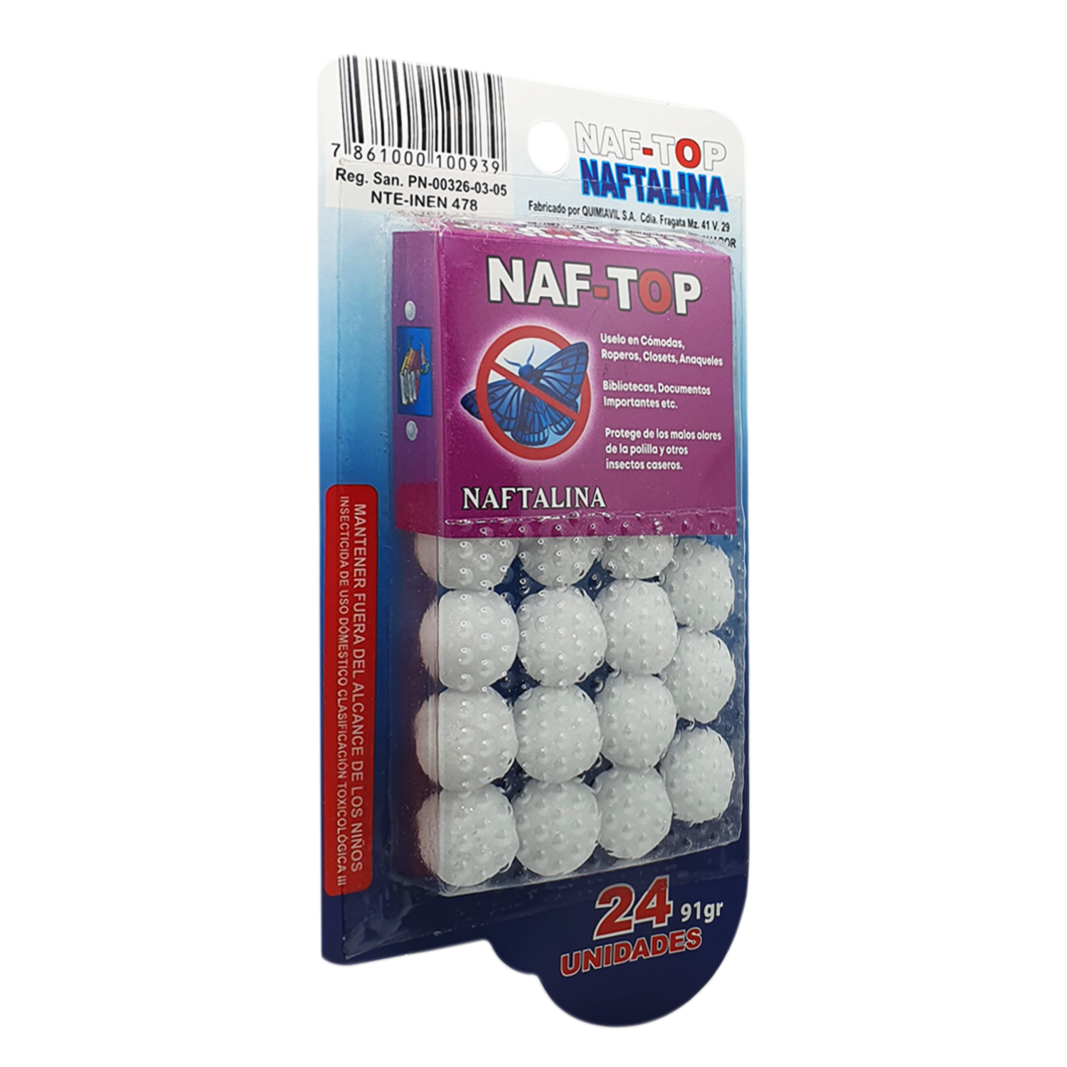 Naftalina Triple Acción NAF TOP 24 Uds 91 G