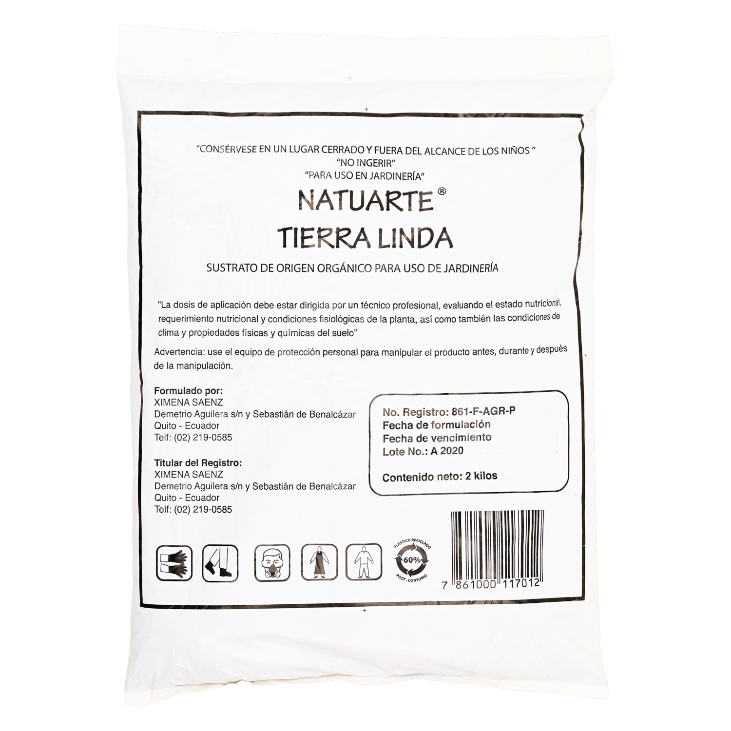 Tierra Empacada NATUARTE 2 Kg