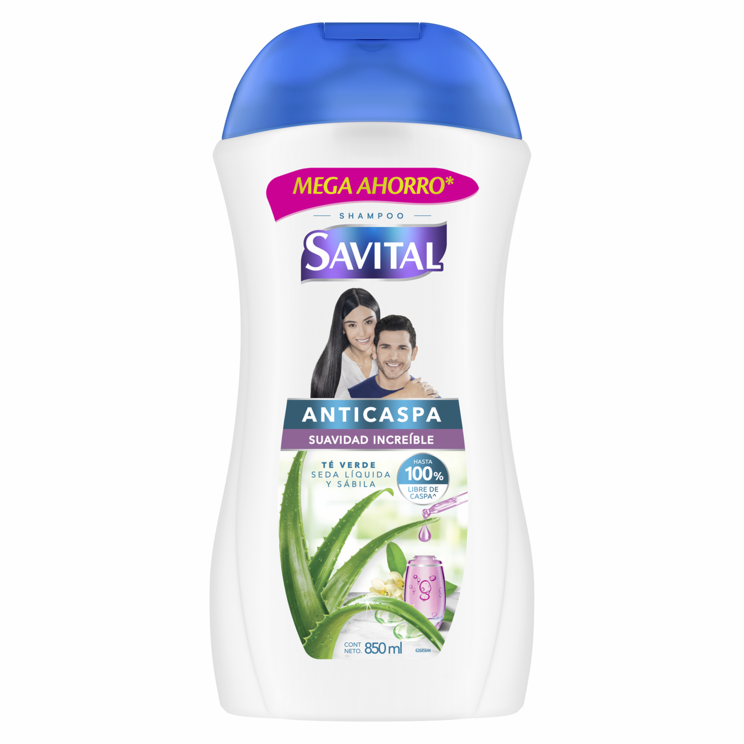 Shampoo De Cabello Anticaspa Té Y Seda SAVITAL 850 Ml