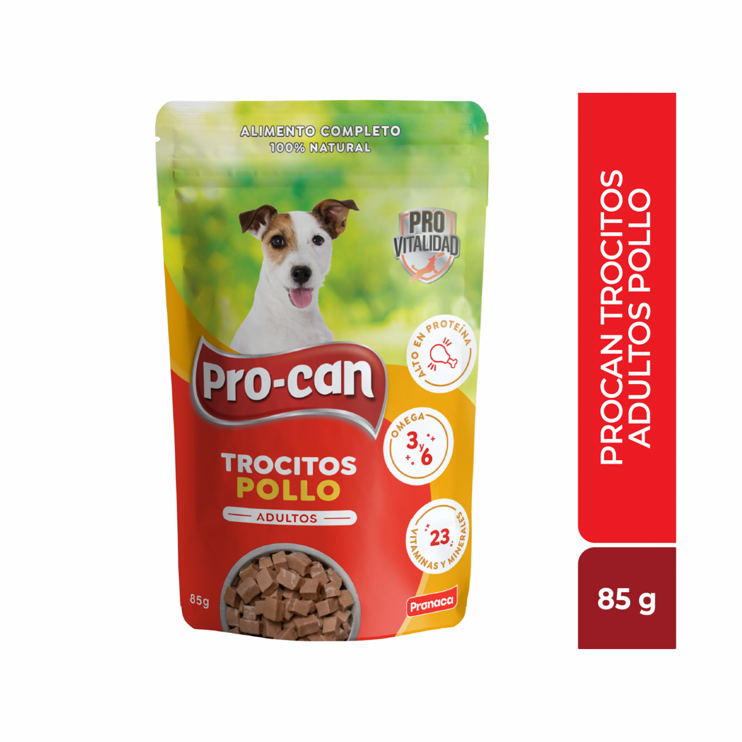 Alimento Húmedo Para Perros Adultos Trocitos Pollo PRO-CAN 85 G