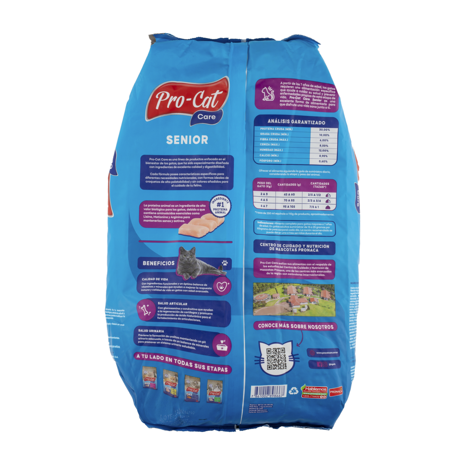 Alimento Para Gatos Senior PRO-CAT CARE 2 Kg